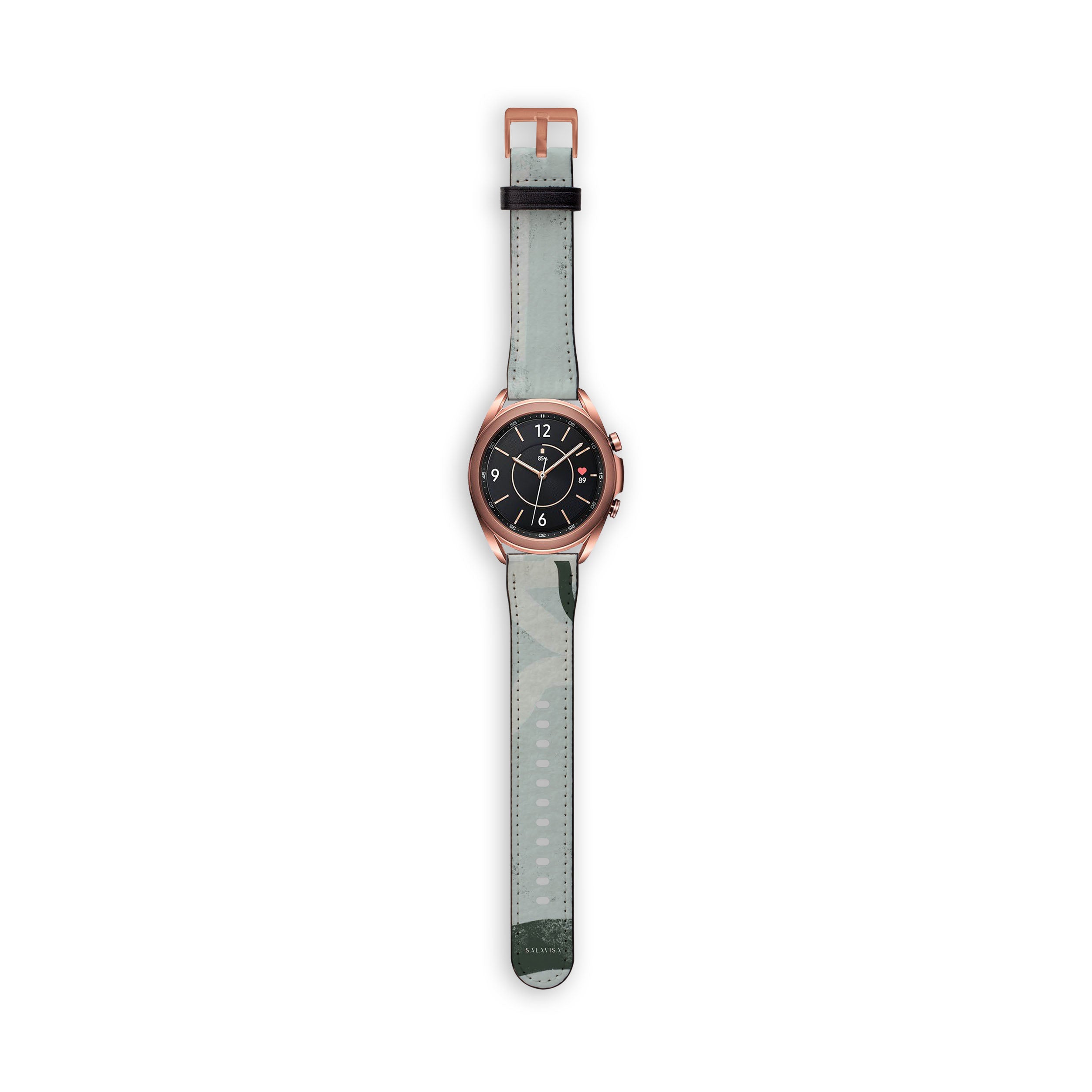 Premium Marine Green Organic Silicone Galaxy Watch Band - Eco-Friendly, Durable & Comfortable for Samsung Galaxy Watches - Perfect for Swimming, Running & Outdoor Activities