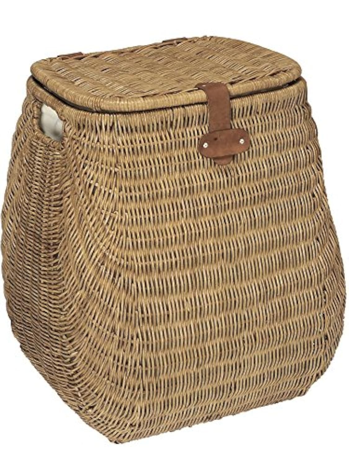 KOUBOO 1030042 Brown Woven Wicker Laundry Hamper Basket - Perfect for Bedroom, Bathroom & Closet Storage Organization