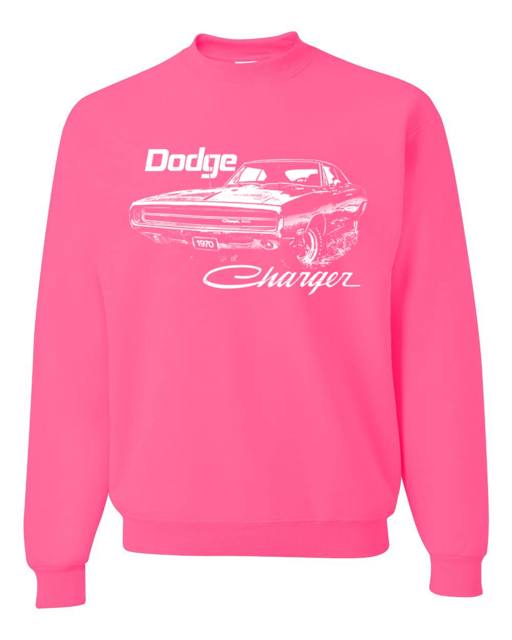 Vintage 1970 Dodge Charger Racing Graphic Sweatshirt - Wild Bobby Retro Car & Truck Unisex Crewneck Pullover for Men & Women | Casual Wear, Street Style, Car Enthusiast Gift