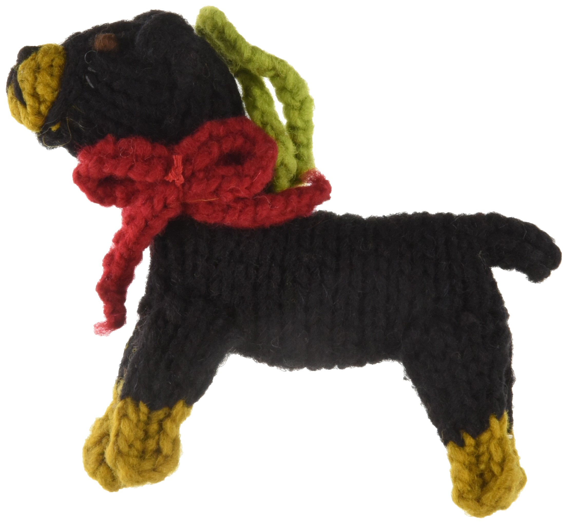 Chilly Dog Rottweiler Dog Ornament - Handmade Ceramic Figurine for Home Decor, Gift for Dog Lovers - Perfect for Shelf Display, Christmas Tree Decoration & Pet Memorial