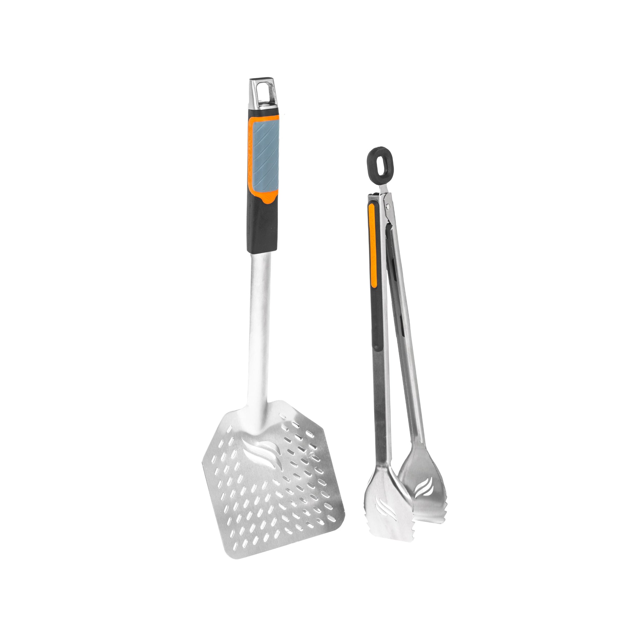 Non-Stick Frying Pan Set with Spatula & Tongs - 10-Piece Cooking Kit for Sauteing, Frying & Serving - Perfect for Home Kitchen, Camping & Outdoor Cooking