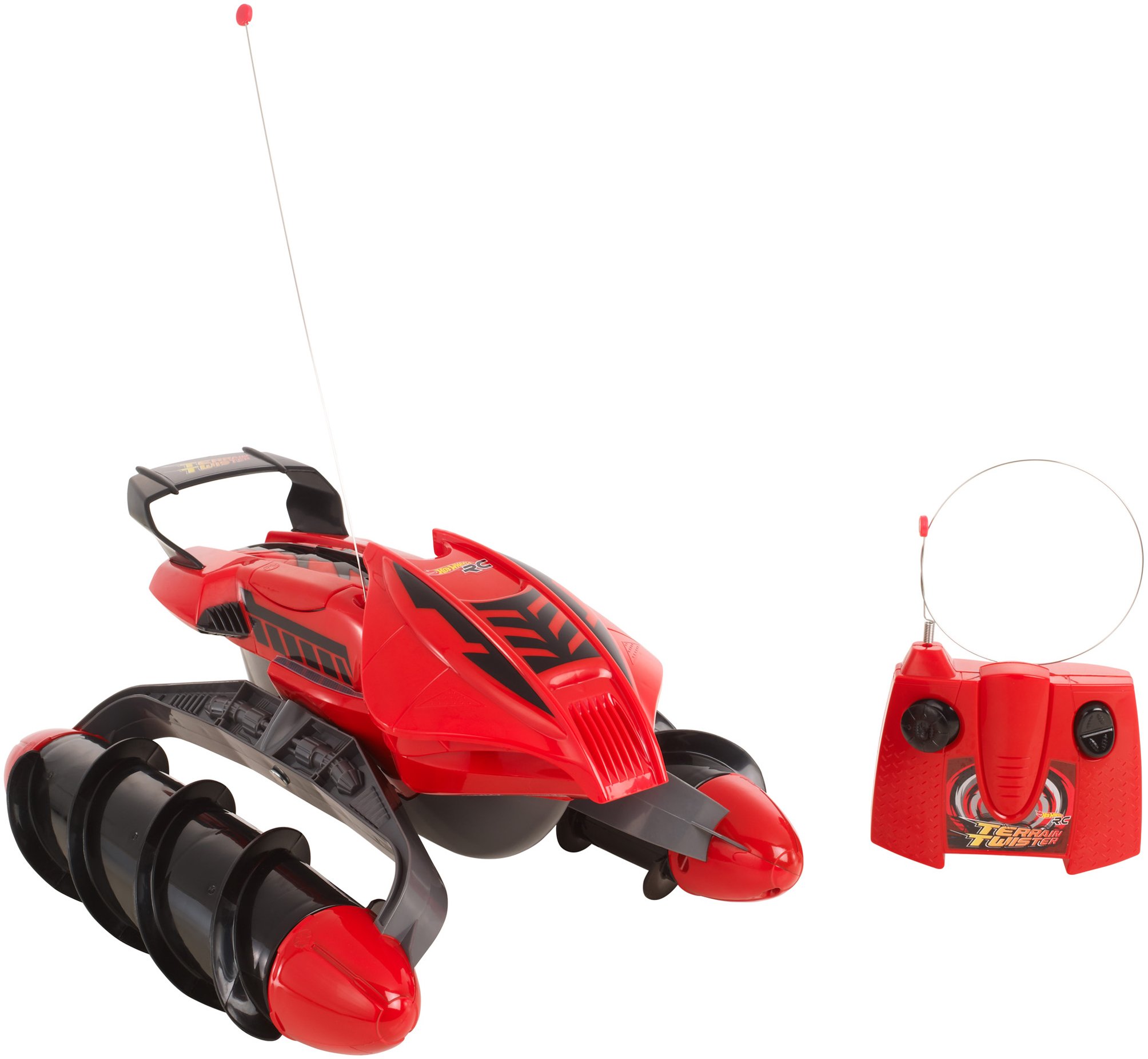 Hot Wheels RC Terrain Twister Remote Control Car - Red Off-Road Vehicle for Kids & Adults - Perfect for Indoor & Outdoor Play, Backyard Racing, and Birthday Gifts