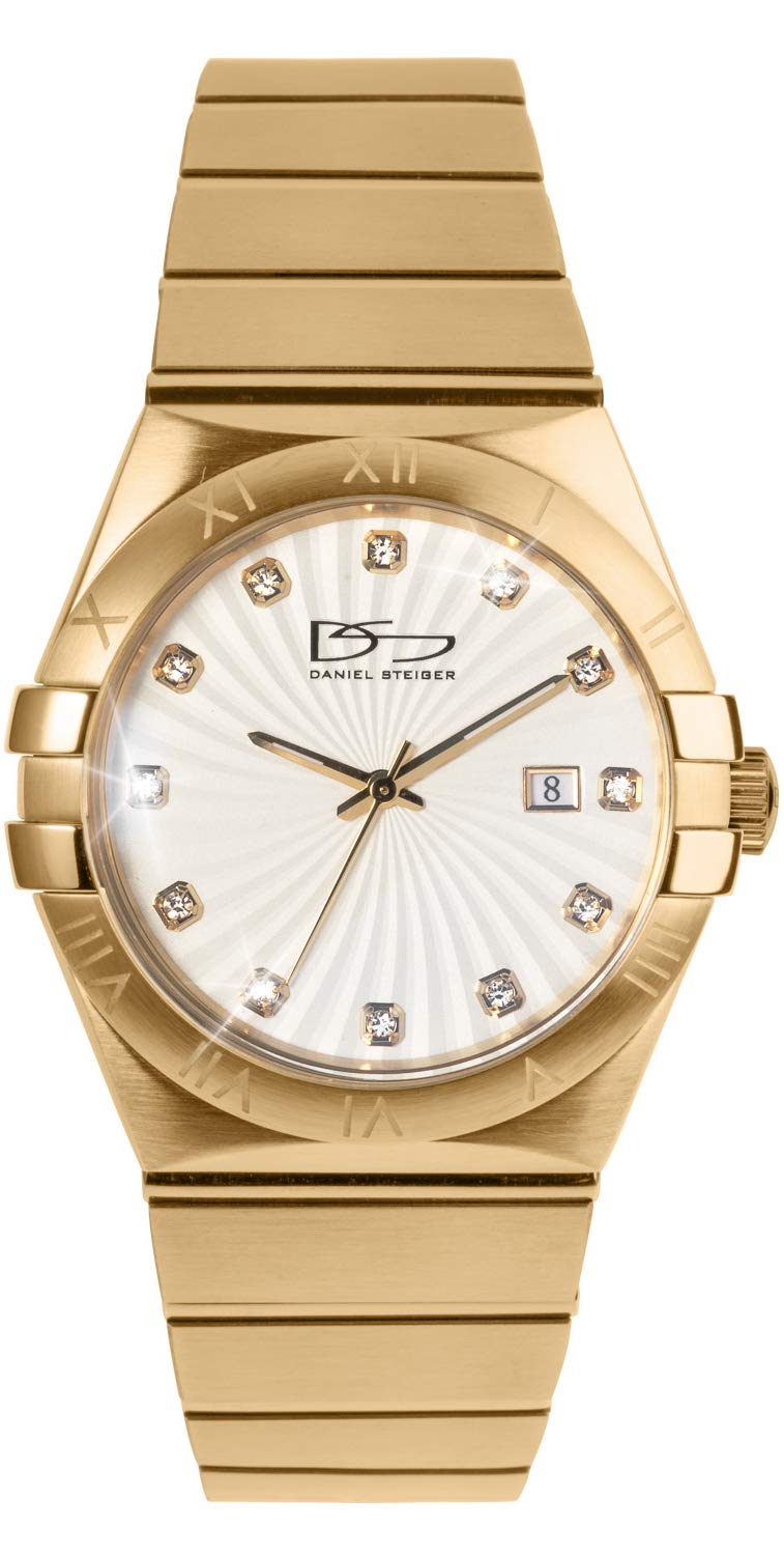 Daniel Steiger Diplomat Men's Dress Watch - Premium Stainless Steel Quartz Watch with Date Display & Water Resistance - Perfect for Business, Formal Events & Everyday Wear