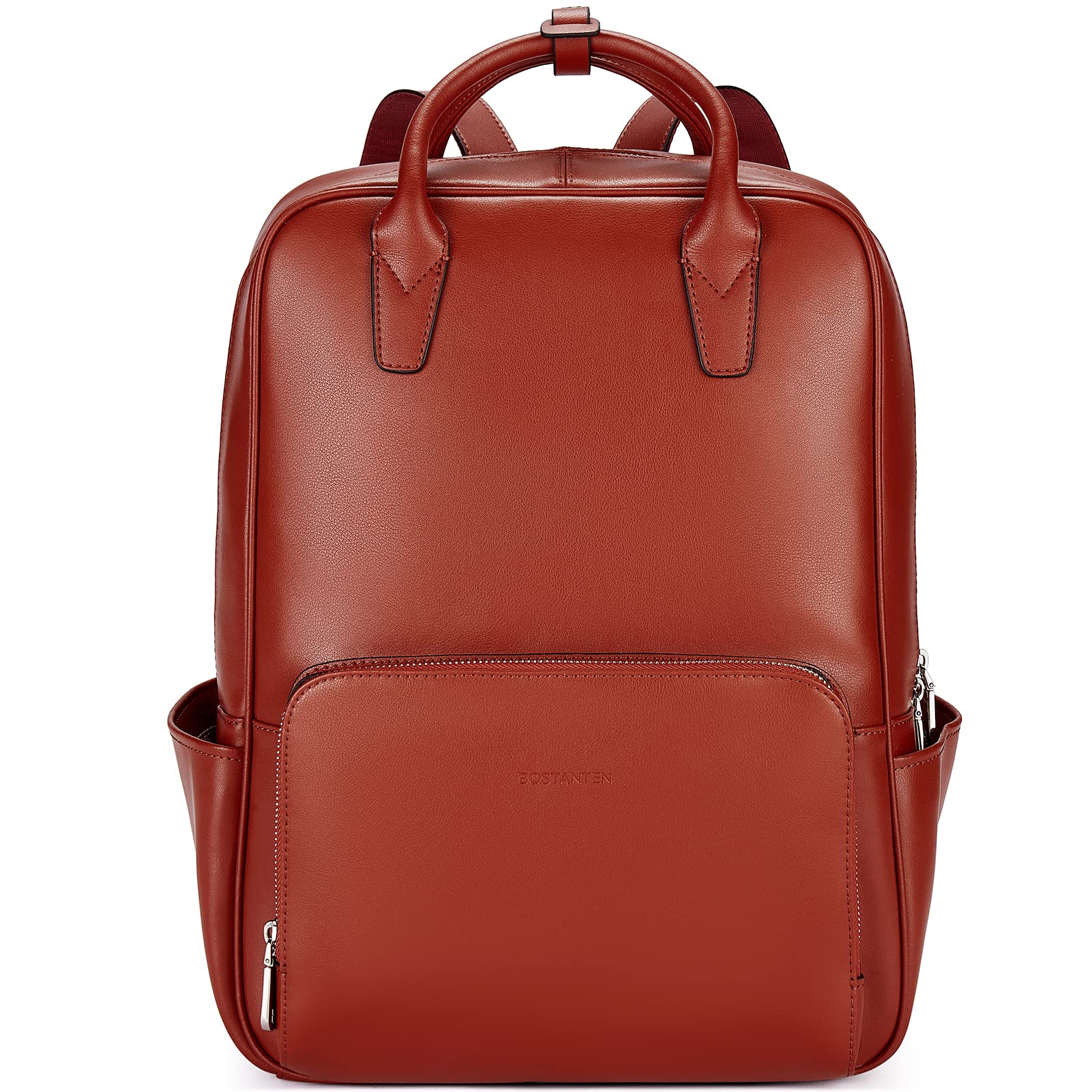 BOSTANTEN Women's 15.6 Inch Leather Laptop Backpack - Stylish College Travel Daypack for Work, School & Commuting | Durable Computer Bag for Business Professionals & Students