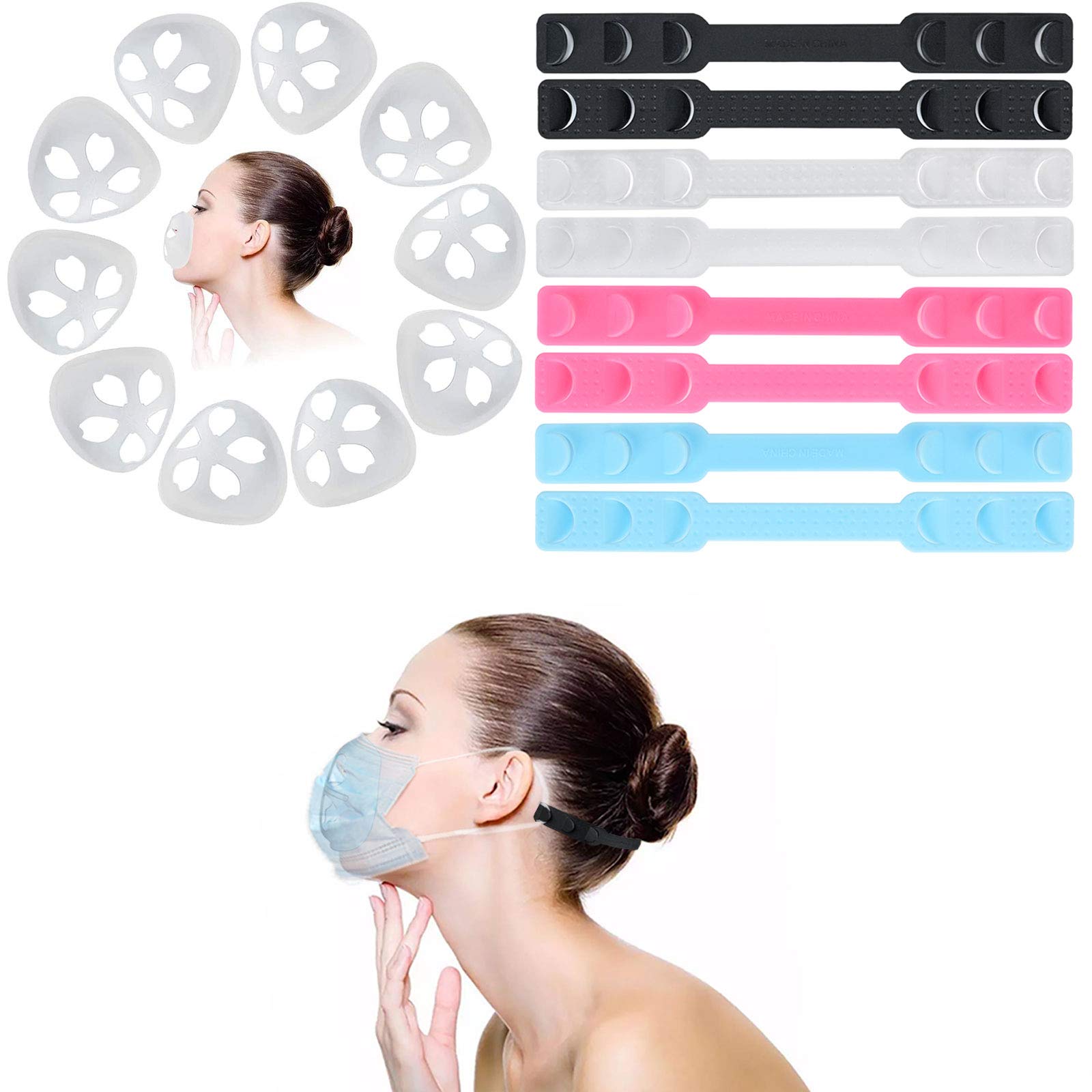 BEITESTAR Mask Extender - 8pcs Ear Savers & 10pcs Brackets for Comfortable Face Mask Wear