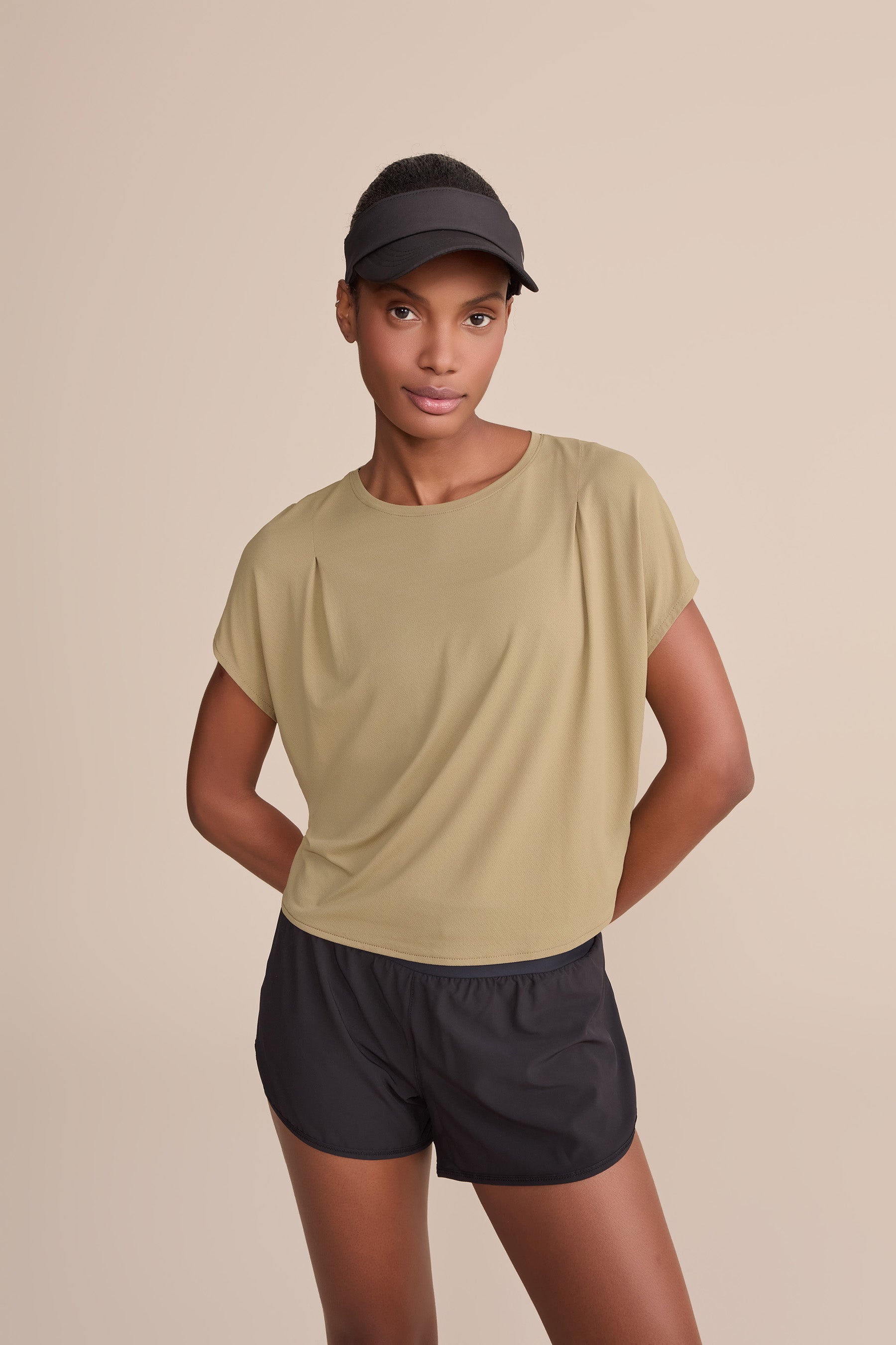 Comfort Pleat T-Shirt for Women - Soft Breathable Casual Tee - Perfect for Everyday Wear, Workouts & Layering