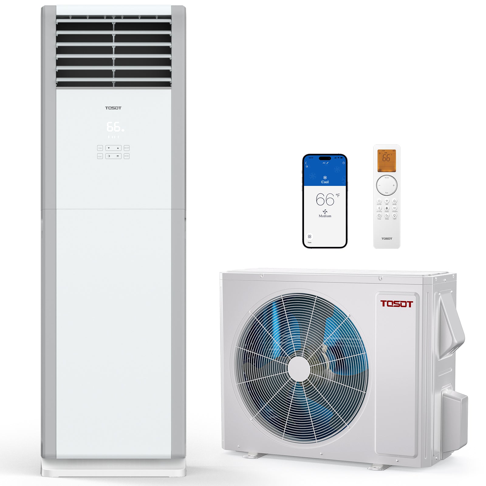 34,000 BTU Floor Standing Mini Split Air Conditioner - Energy Efficient Cooling System for Large Rooms, Homes & Offices | Perfect for Bedrooms, Living Rooms & Commercial Spaces