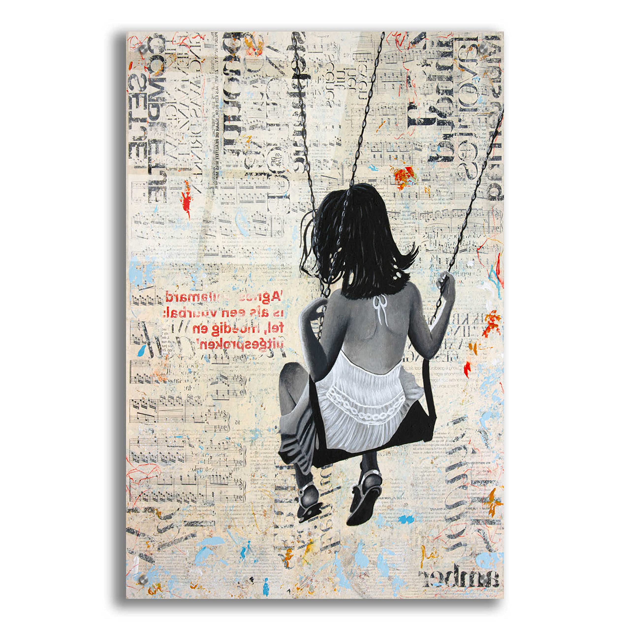 Epic Art 'Indian Summer Swing' by DB Waterman - 24x36 Inch Canvas Wall Art - Vibrant Abstract Painting for Living Room, Bedroom & Office Decor