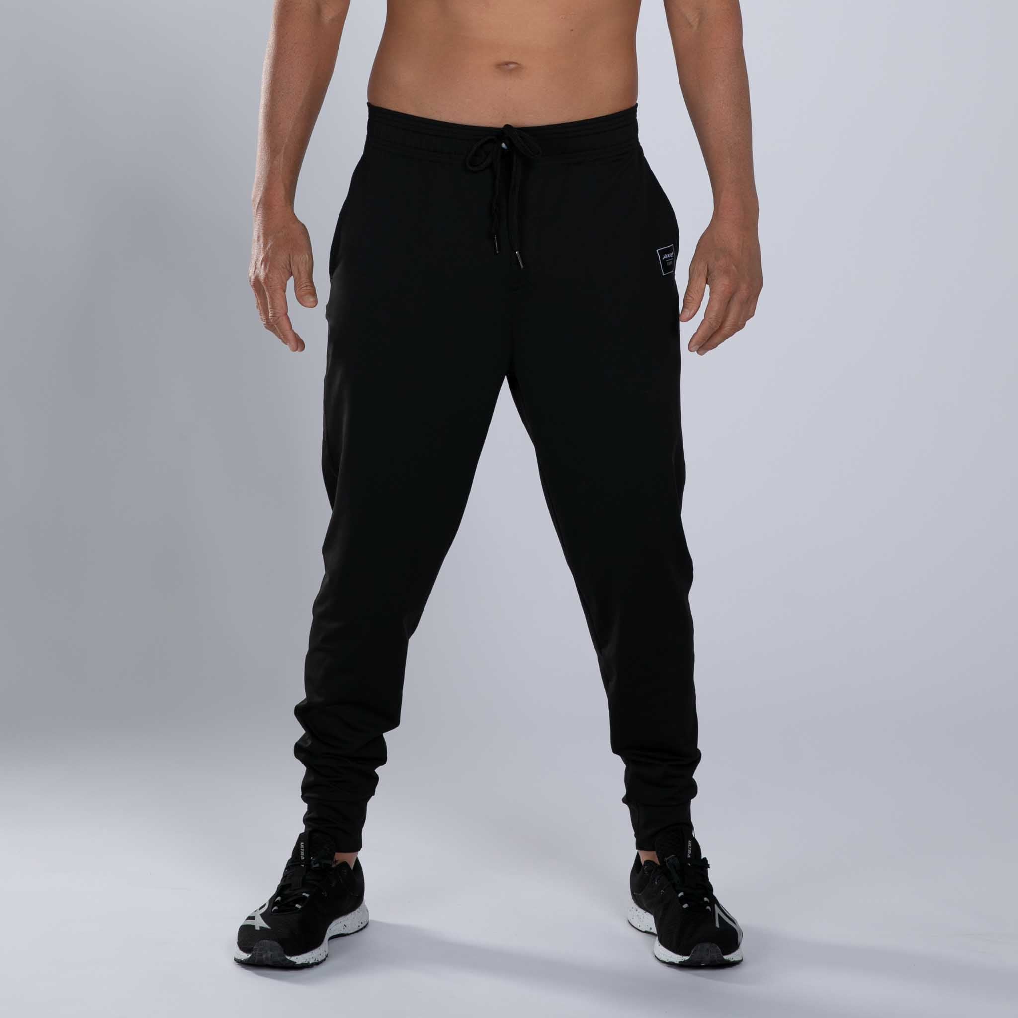 Men's Elite Run Jogger Pants - Lightweight, Breathable & Comfortable Running Joggers for Men - Perfect for Gym, Workout & Casual Wear - Black