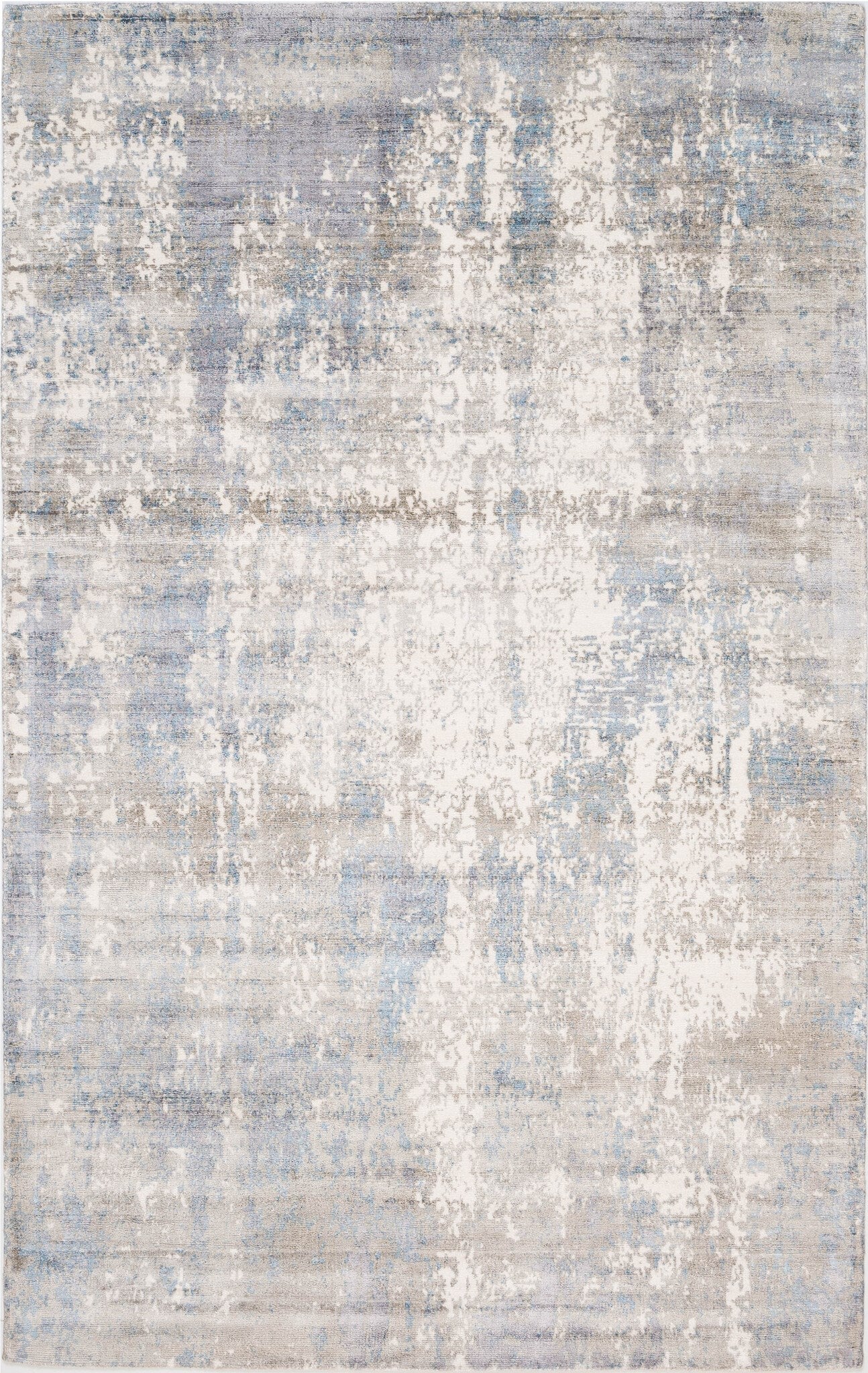 Allure Hand Loomed Viscose Blue Area Rug - Soft Bohemian Style Rug for Living Room, Bedroom & Nursery Decor