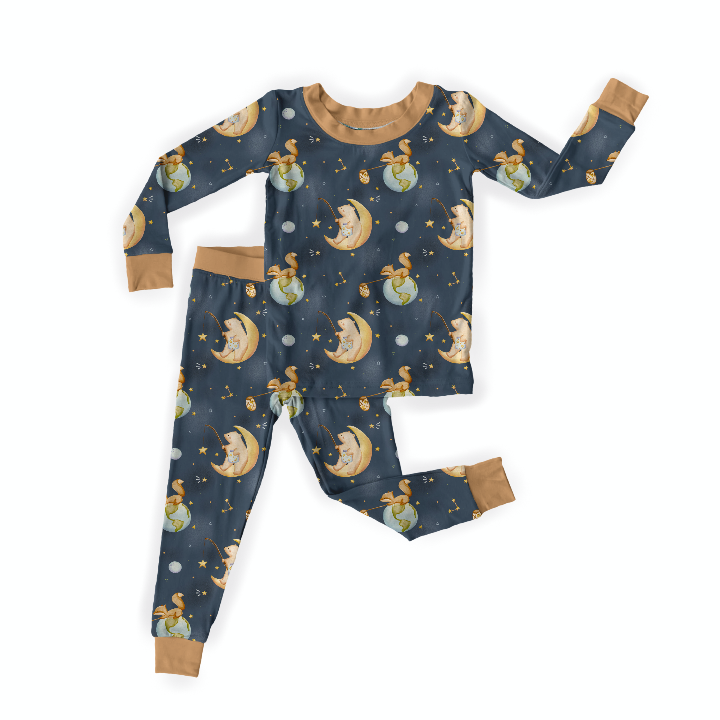 Starcatcher Women's Two-Piece Pajama Set - Soft Cotton Sleepwear for Nighttime Comfort & Lounge Wear