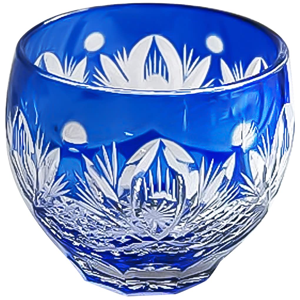 Yamako Yumikiriko Small Bowl - Handmade Lapis Lazuli Ceramic Rice Bowl for Japanese Cuisine, Perfect for Sushi, Ramen, and Home Dining Decor