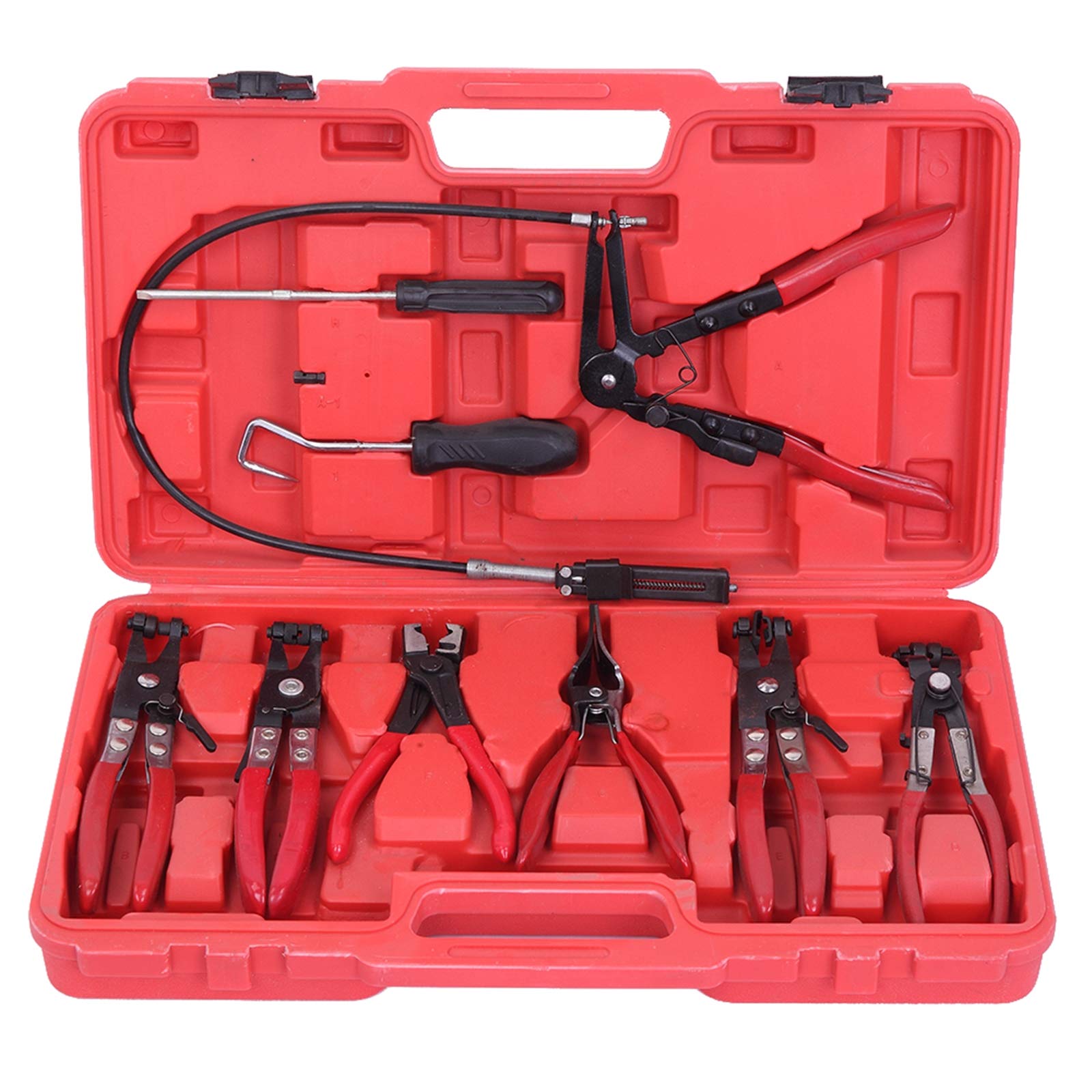 Tenacitee 9PCS Flexible Hose Clamp Pliers Tool Set - Universal Fit for Most Car Models - Perfect for Automotive Repair, DIY Projects & Emergency Fixes