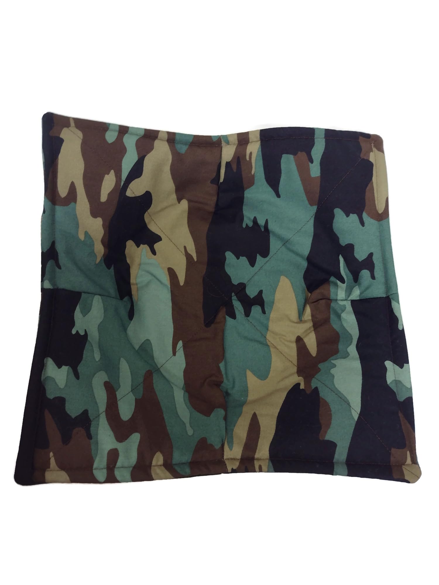 Microwave Safe Heat Resistant Warm Dinner Plate Cozy - Brown & Green Camo Fabric for Hot Food Serving - Perfect for Family Dinners, Picnics, and Holiday Meals