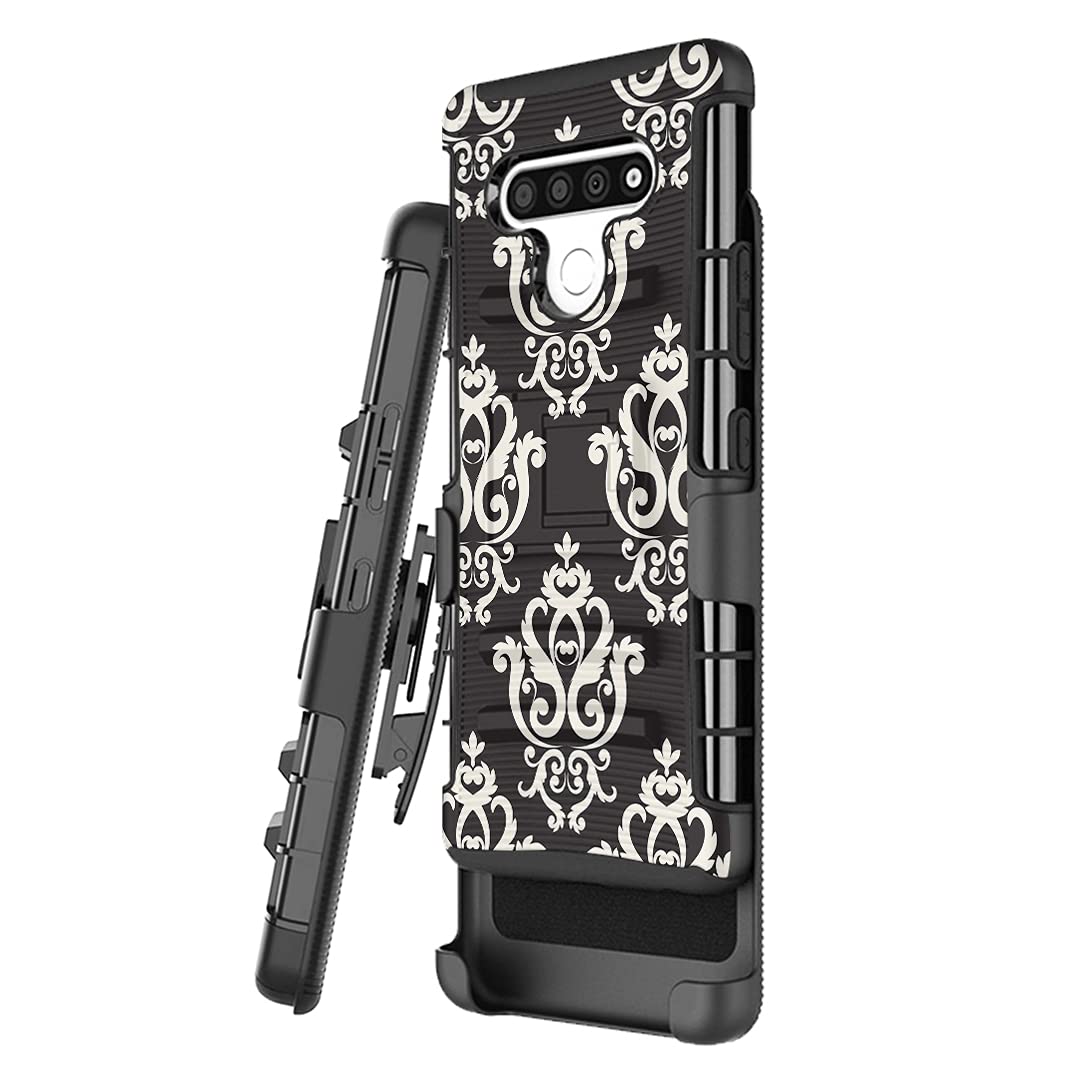 LG K51 Case - Military Shockproof Cover with Belt Clip for Outdoor Use