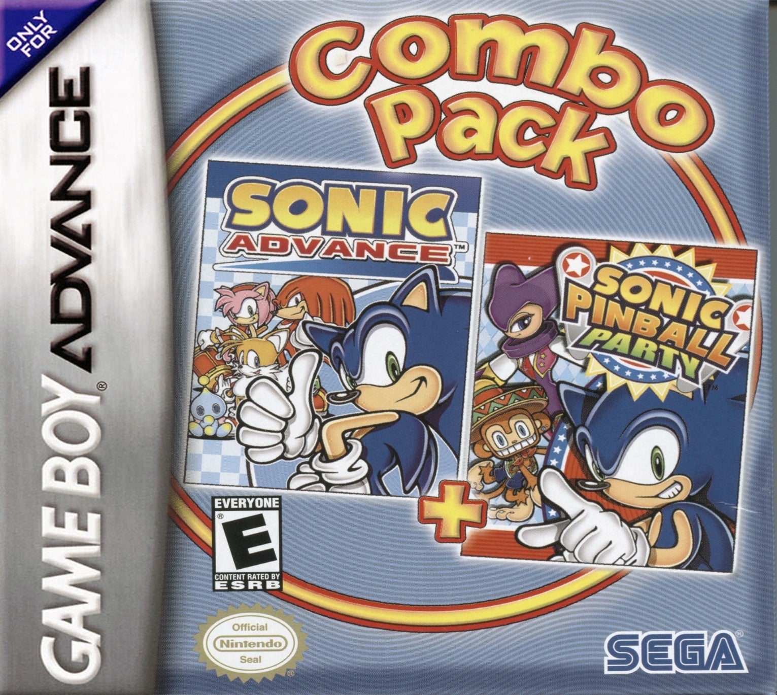 Sonic Advance & Sonic Pinball Party - Nintendo GBA Game Bundle - Classic Sonic Adventure & Arcade Action - Perfect for Retro Gaming Enthusiasts & Collectors