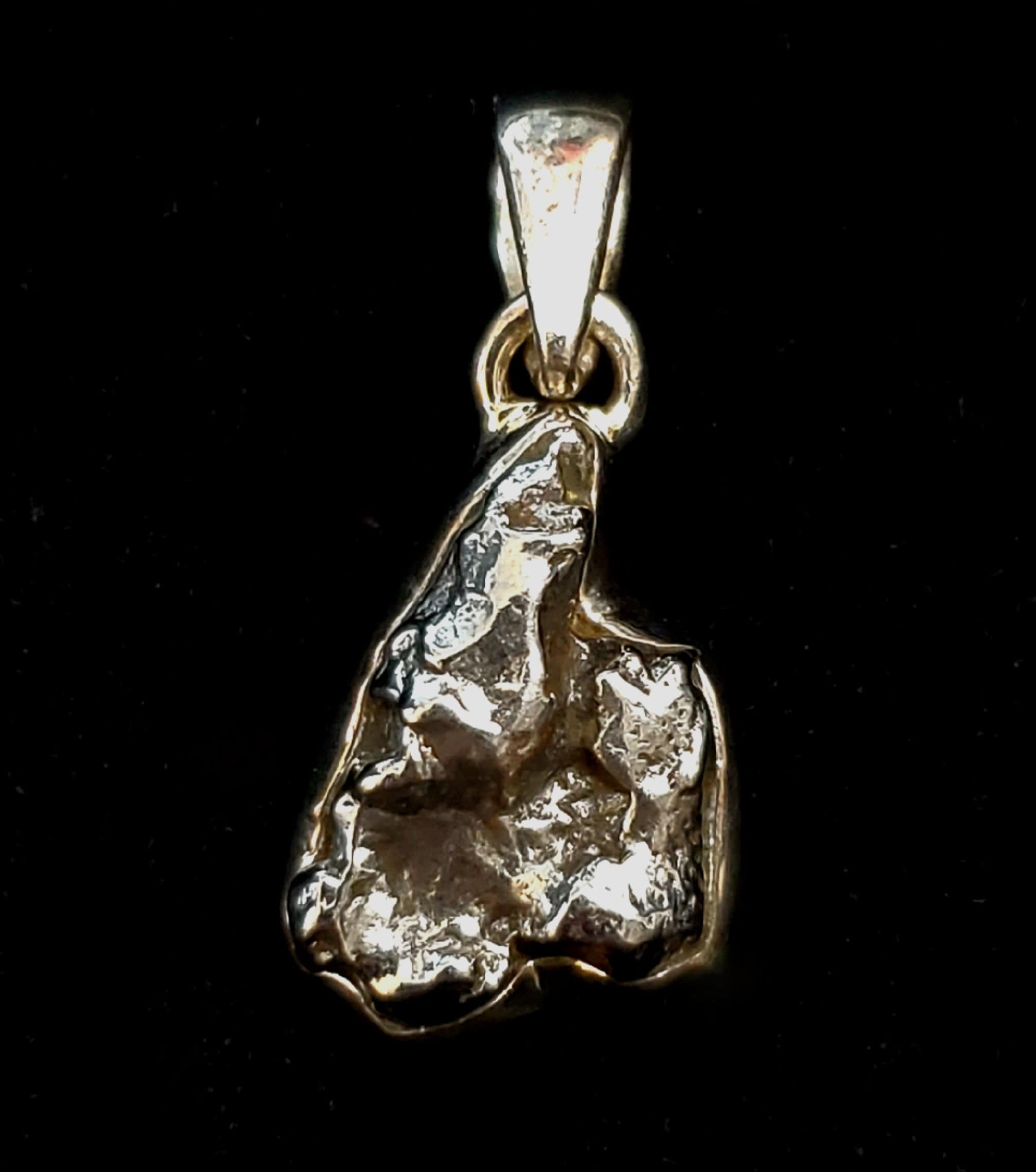 Campa Del Cielo Genuine Meteorite Sterling Silver Pendant Necklace - Perfect for Gift Giving, Spiritual Jewelry & Unique Fashion Statement