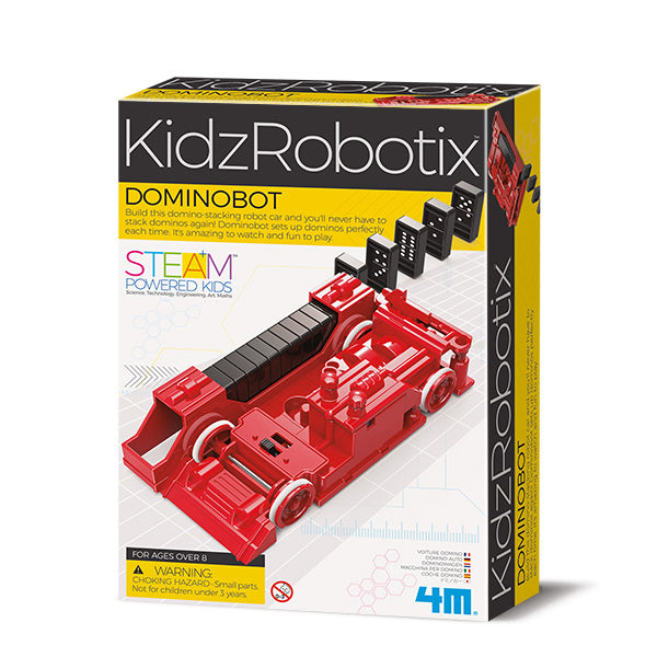 4M Kidzrobotix Dominobot STEM Robotics Kit for Kids - Build & Play with Interactive Robot Toys - Perfect for Science Projects & Educational Fun at Home or School