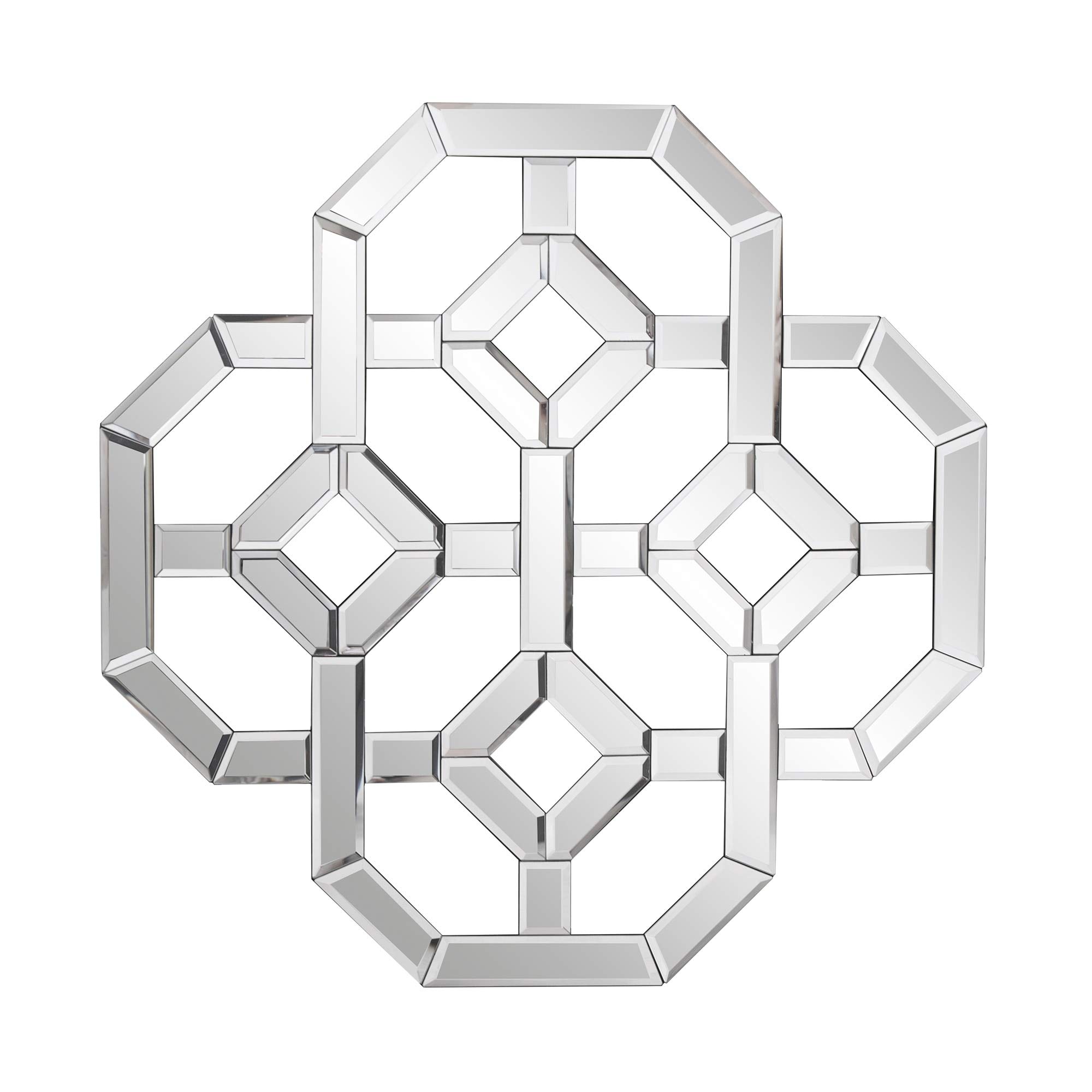 Stylish Silver Wall Mirror with Hooks - Perfect for Entryway, Bedroom, or Bathroom Décor