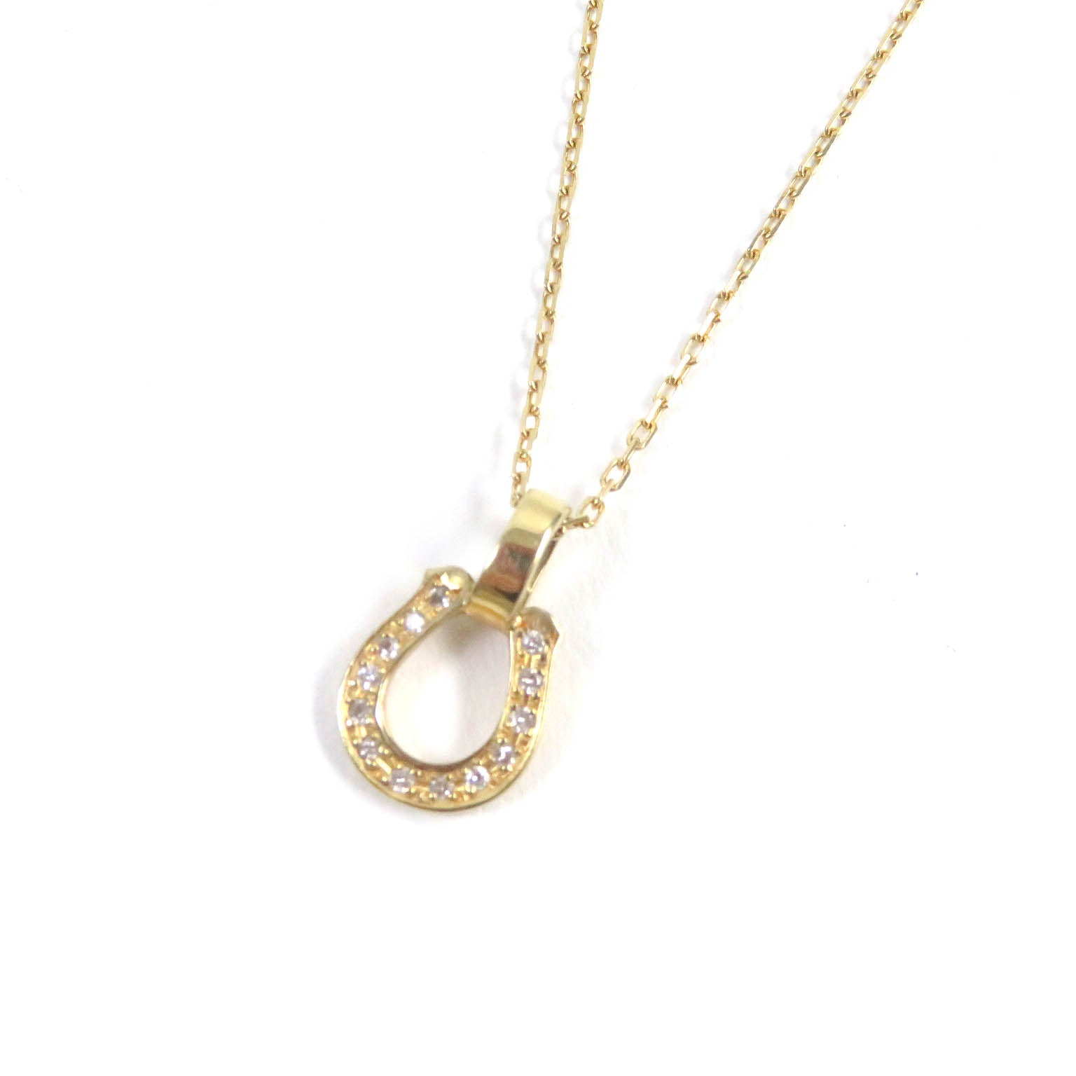 18K Gold Diamond Horseshoe Pendant Necklace for Women - Elegant Horse Shoe Jewelry Gift for Birthday, Anniversary & Special Occasions