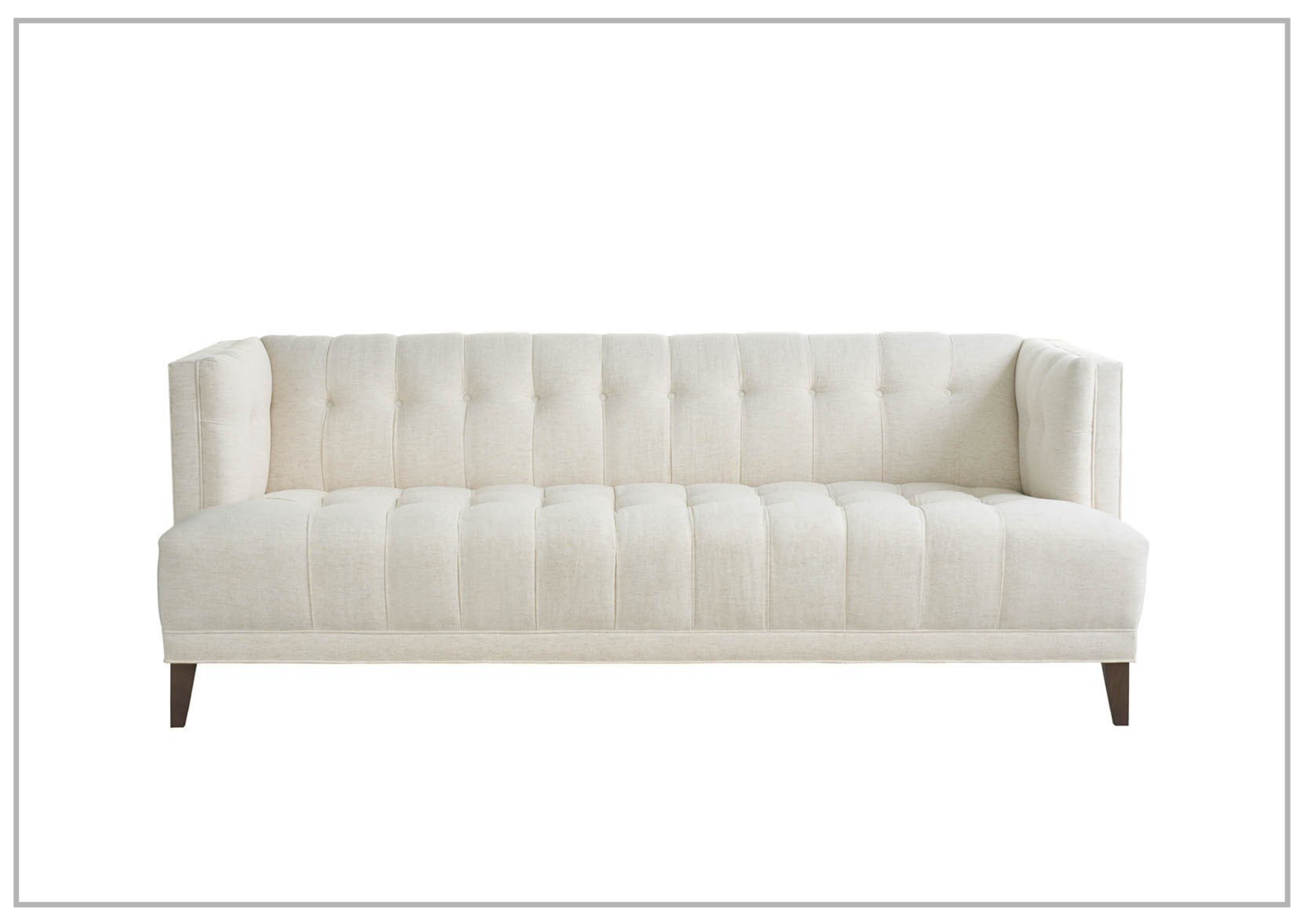Paxton 3-Seater Fabric Tufted Sofa with Track Arms - Modern Living Room Furniture for Small Spaces | Comfortable Upholstered Couch for Apartments & Cozy Homes