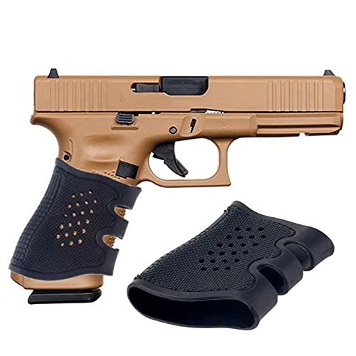 Calicob Grip Sleeve for Glock 17 19 21 22 23 25 31 32 34 35 37 38 41 | Enhanced Rubber Pistol Tactical Grip Sleeve with Grip Tape | Ideal for Shooting Range, Home Defense & Tactical Training