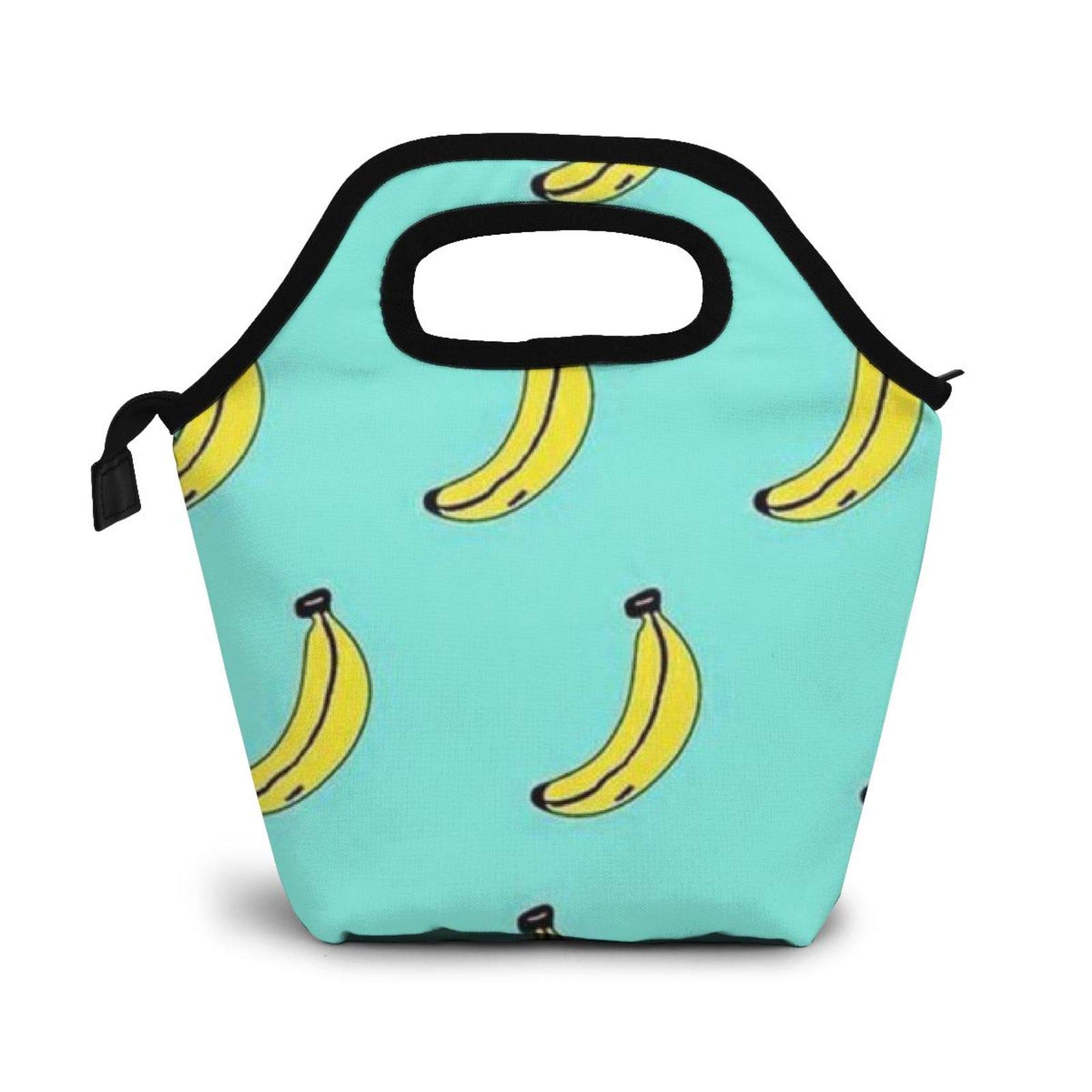 Banana Cartoon Insulated Lunch Bag - Reusable & Portable Lunch Box with Ice Pack for Kids, Adults, Men & Women - Perfect for School, Work, Picnics & Outdoor Activities