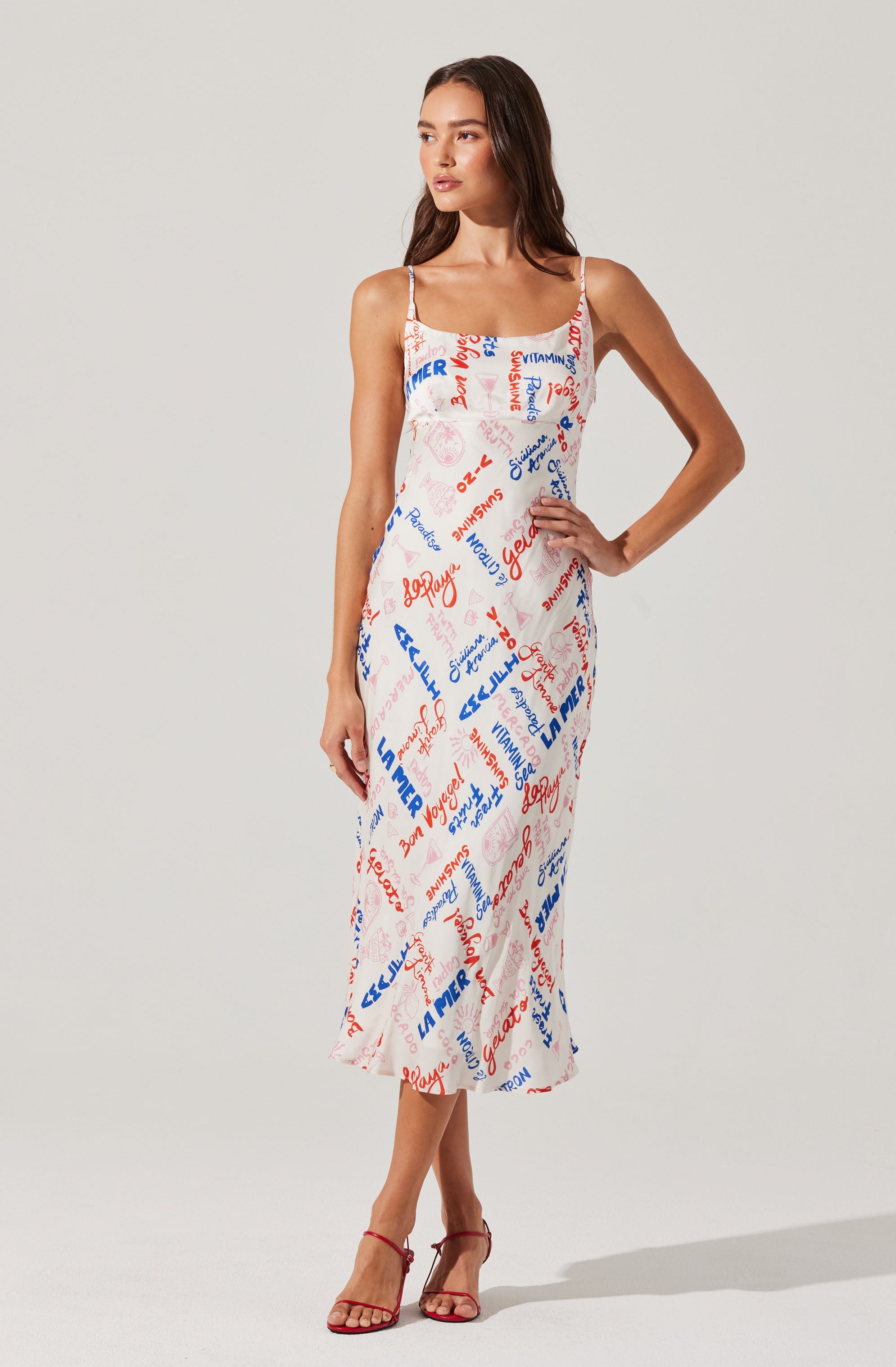 Joan Satin Midi Dress - Elegant Women's Party Cocktail Dress for Evening Events, Weddings & Special Occasions
