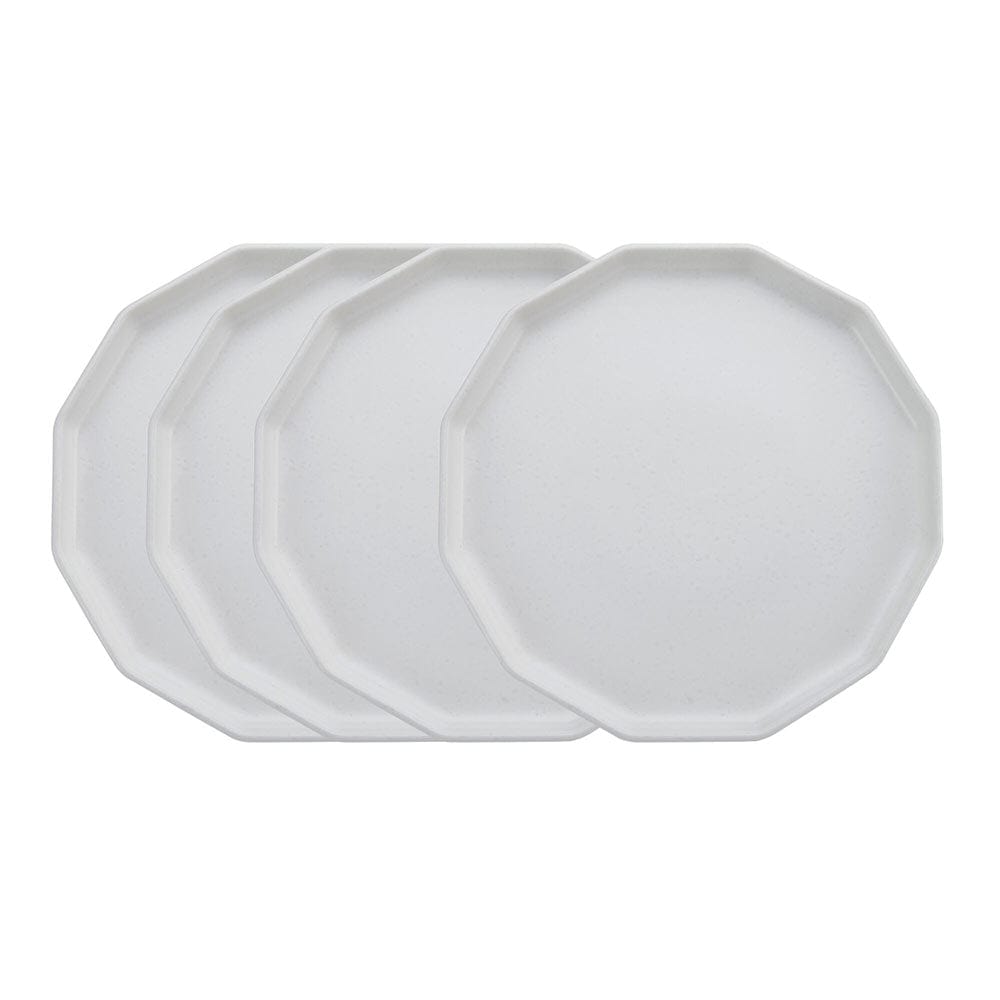 Luxor White Set of 4 Porcelain Dinner Plates - Elegant Tableware for Fine Dining, Restaurants & Home Entertaining
