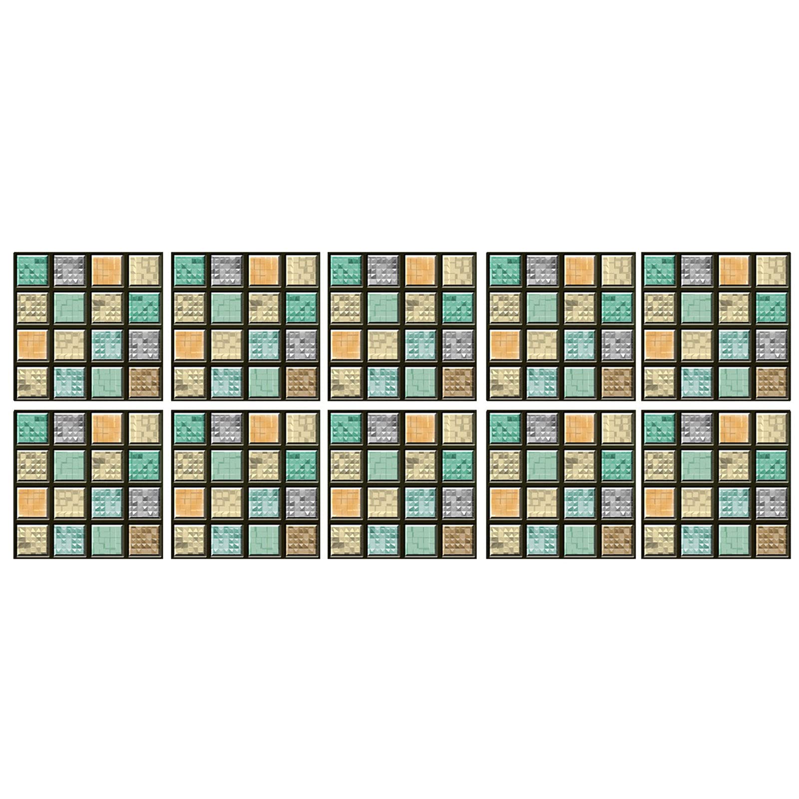 Celendi 3D Self-Adhesive Waterproof Wall Stickers - 10pc DIY Mosaic Decals for Kids Room Decor, Nursery, Playroom & Classroom - Easy Peel & Stick Design for Walls, Furniture & Windows