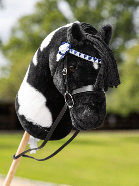 Professional Show Bridle for Hobby Horses - Durable Leather Equestrian Training Equipment for Kids & Beginners - Perfect for Dressage, Playtime & Riding Lessons