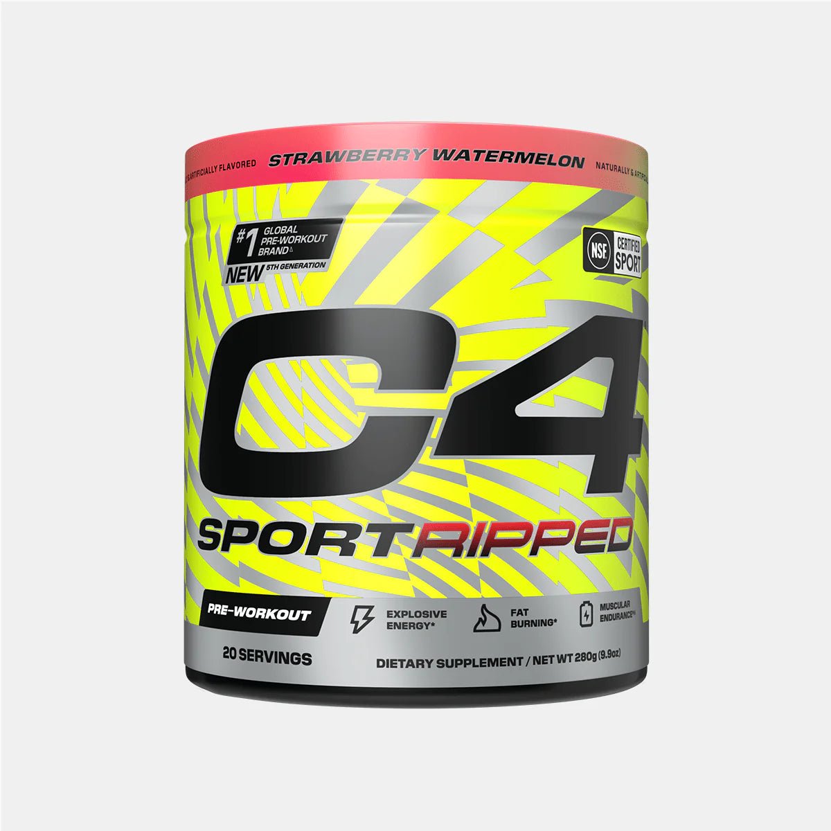 C4 Sport Ripped Pre Workout Powder - Fat Burning & Energy Booster Supplement for Men & Women - Best for Gym, Weight Loss & Fitness Training - Ideal Pre-Workout Drink for Bodybuilding & Cardio