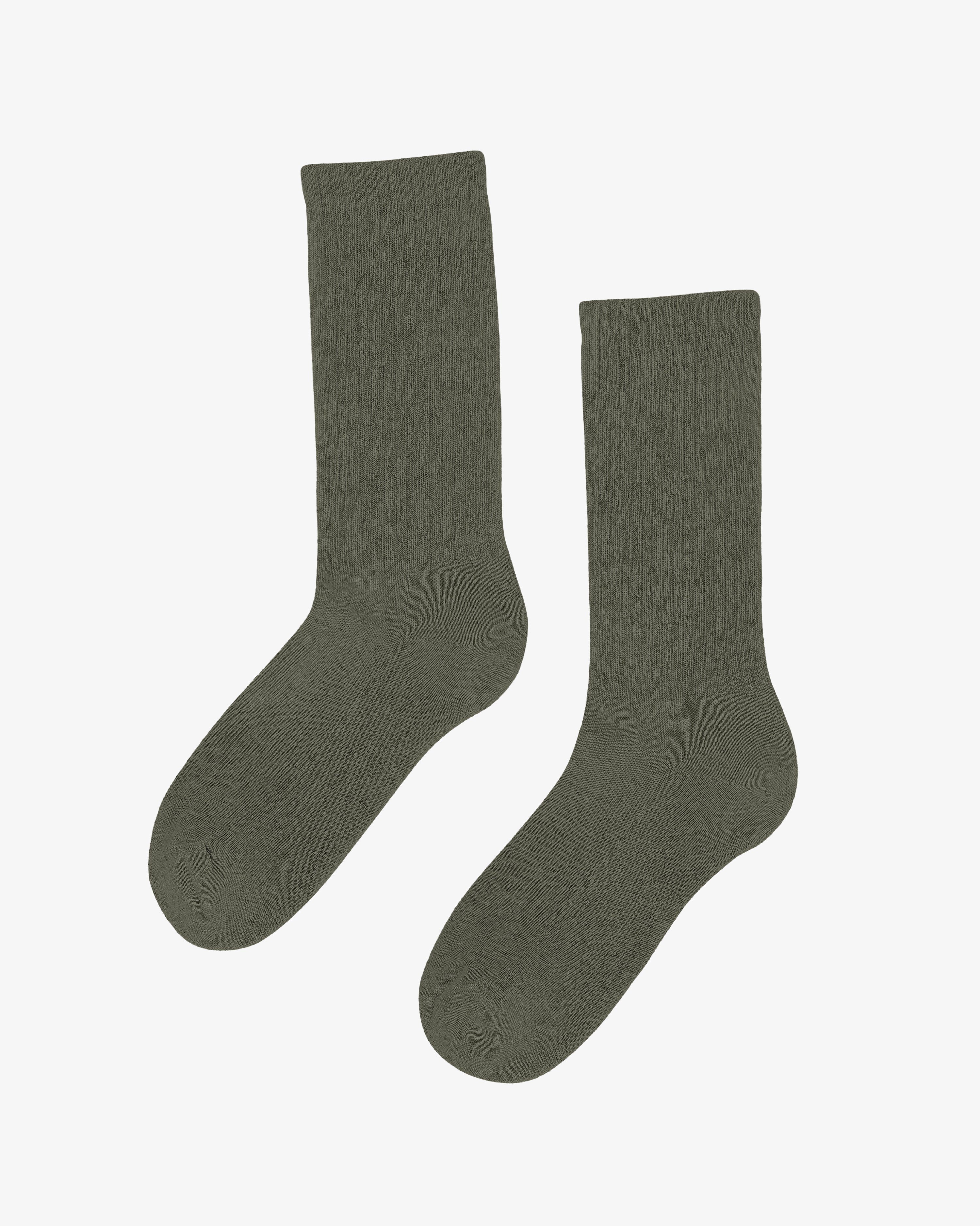 Organic Active Socks for Men & Women - Breathable Dusty Olive Athletic Socks for Running, Yoga & Workout - Comfortable Non-Slip Performance Socks