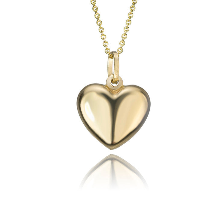 14K Yellow Gold Heart Pendant Necklace for Women - Dainty & Elegant Jewelry Gift for Valentine's Day, Anniversary or Birthday - Perfect for Romantic Occasions and Everyday Wear