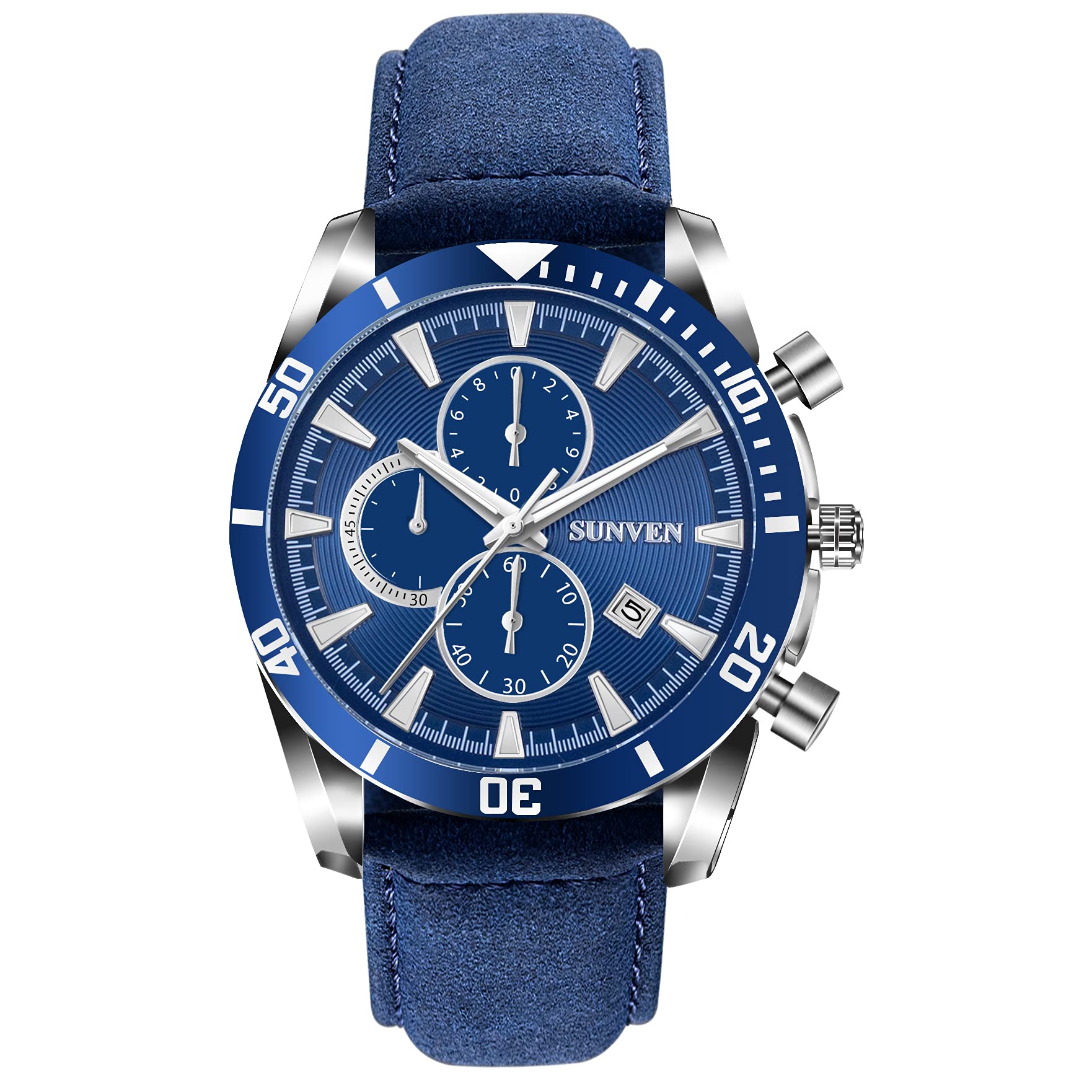 SUNVEN Fashion Watches for Women & Men - Stylish Analog Wristwatches with Leather Band - Perfect for Casual, Office & Party Wear