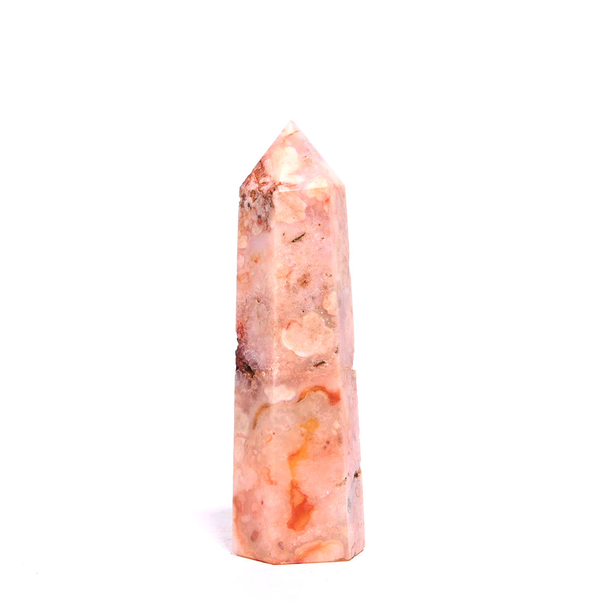 Healing Flower Agate Crystal Point - Natural Stone for Meditation, Reiki, and Energy Work - Perfect for Home Decor, Yoga Spaces, and Spiritual Practices