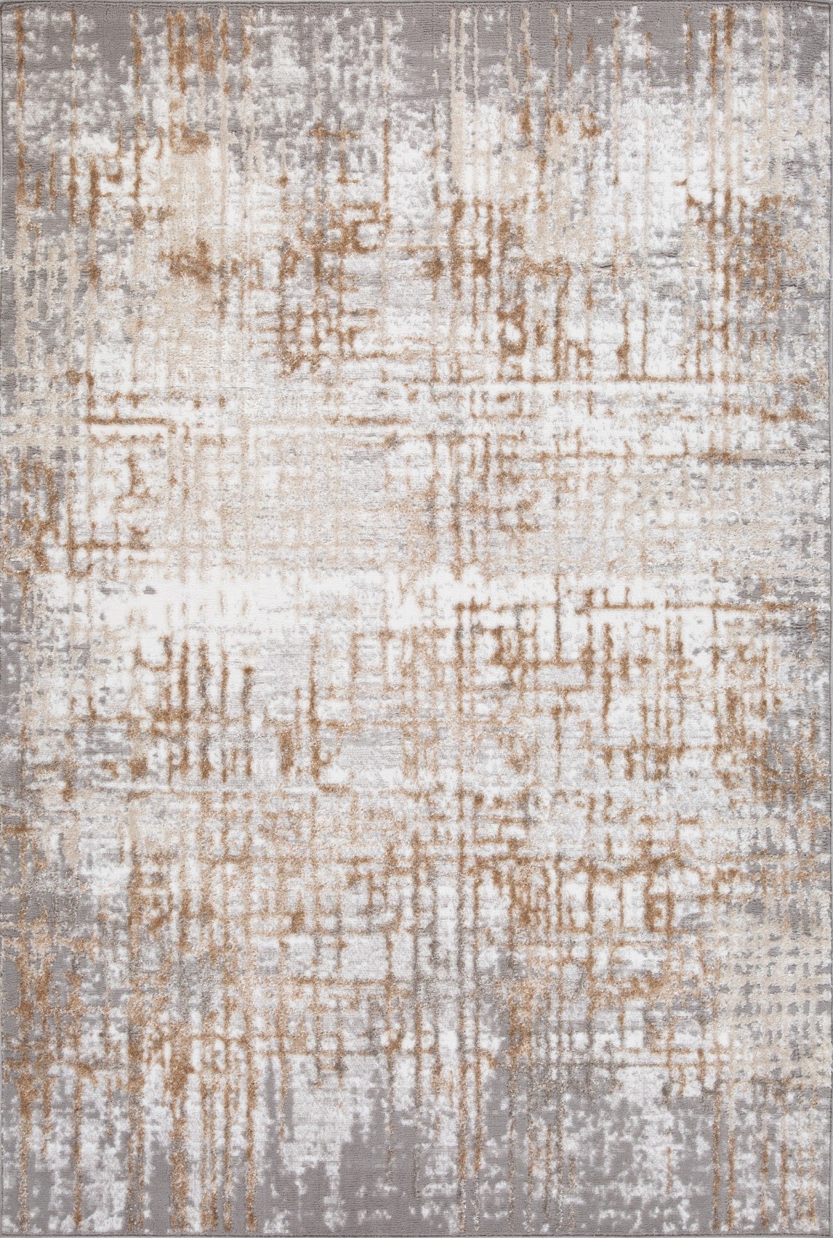 8x11 Area Rug - Soft Grey, Cream & Beige Modern Boho Rug for Living Room, Bedroom & Office - Non-Slip Comfortable Floor Mat for Home Decor