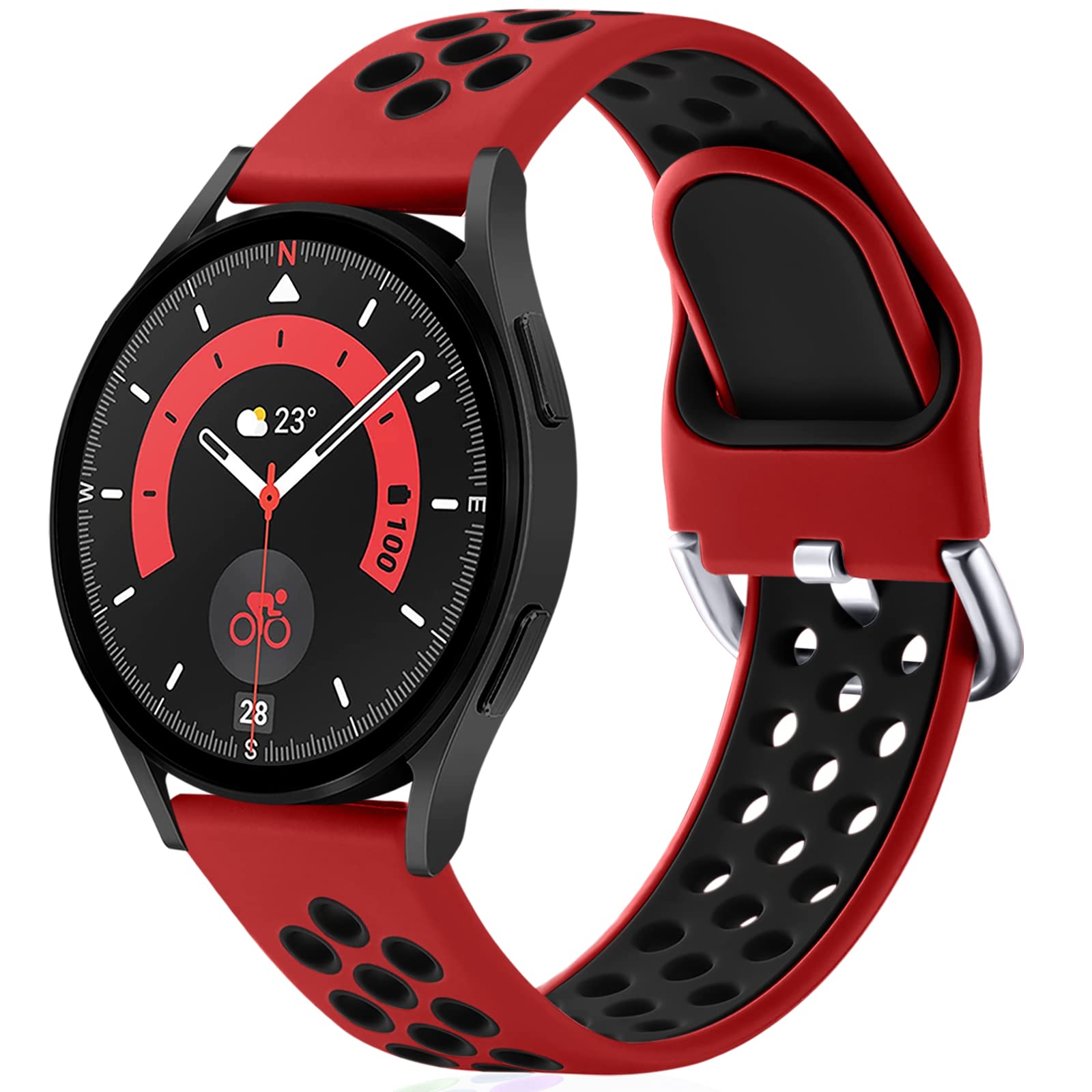 Lerobo Compatible Samsung Galaxy Watch 7/6/5/4/Active 2 Bands - 20mm Soft Silicone Sport Strap for 40mm 44mm 45mm - Durable Comfortable Wristband for Women & Men - Perfect for Running, Gym & Daily Wear