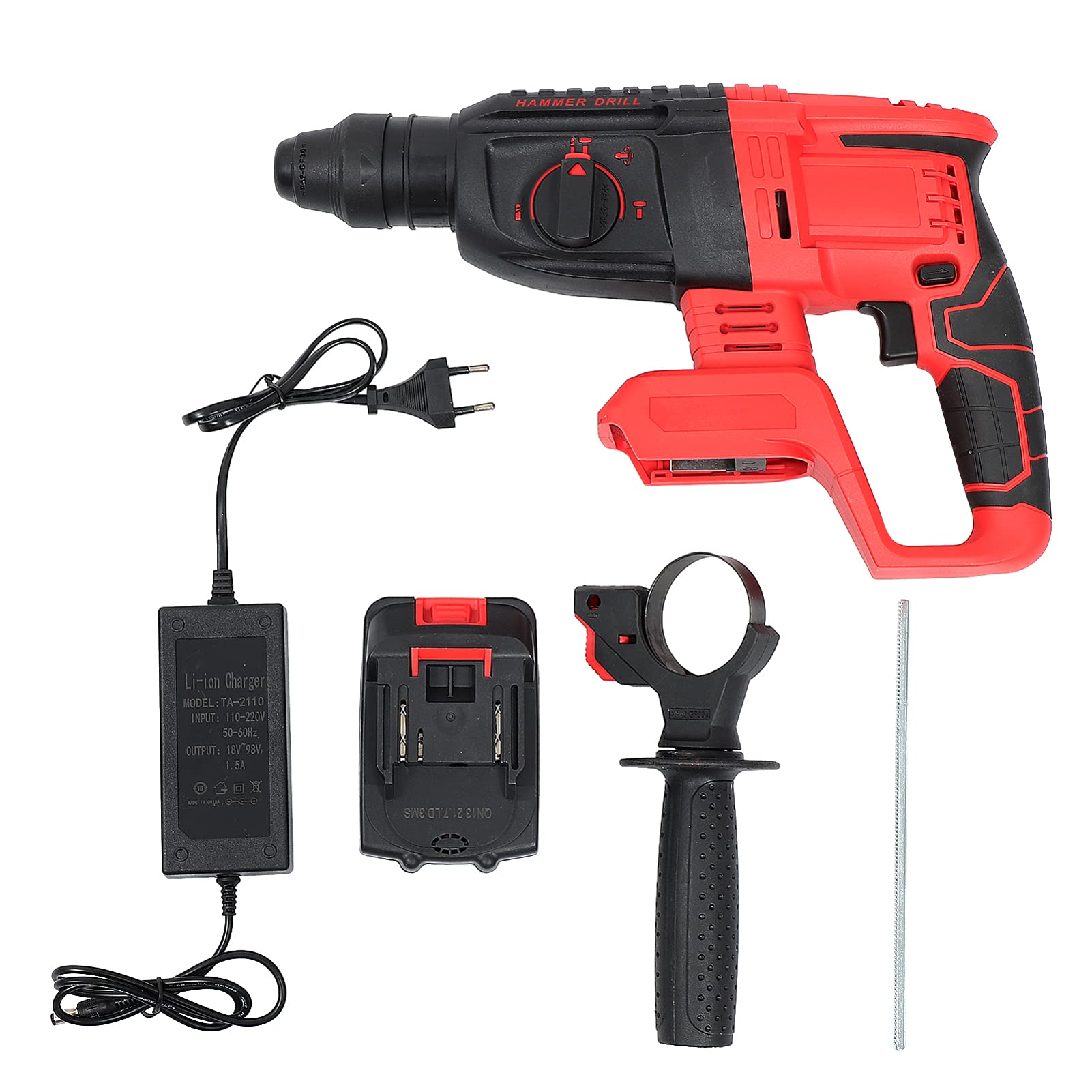 ULTECHNOVO Cordless Electric Power Drill Set with USB Charging - 20V Rechargeable Battery, Lightweight & Portable for DIY Home Projects, Woodworking, Furniture Assembly (US Plug)