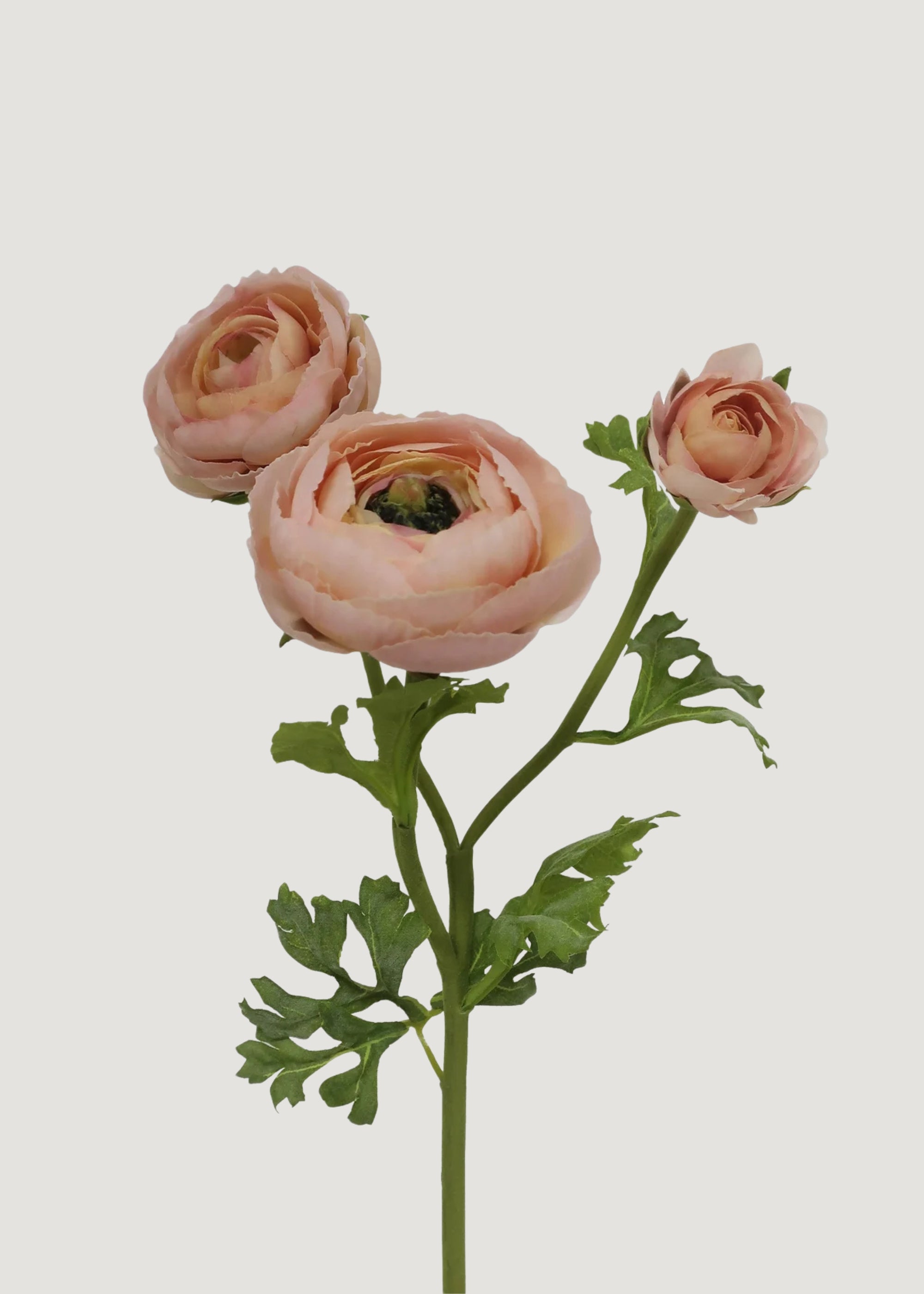 Peach Mauve Real Touch Ranunculus Artificial Flowers - 18.5