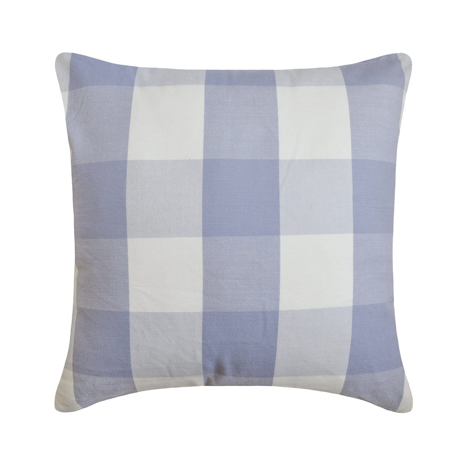 HomeCentric 14x14 Inch Lavender Cotton Buffalo Check Pillow Cover - Plaid Throw Pillow for Sofa, Nursery & Home Decor - Soft Lilac Plaid Pattern for Living Room, Bedroom & Office