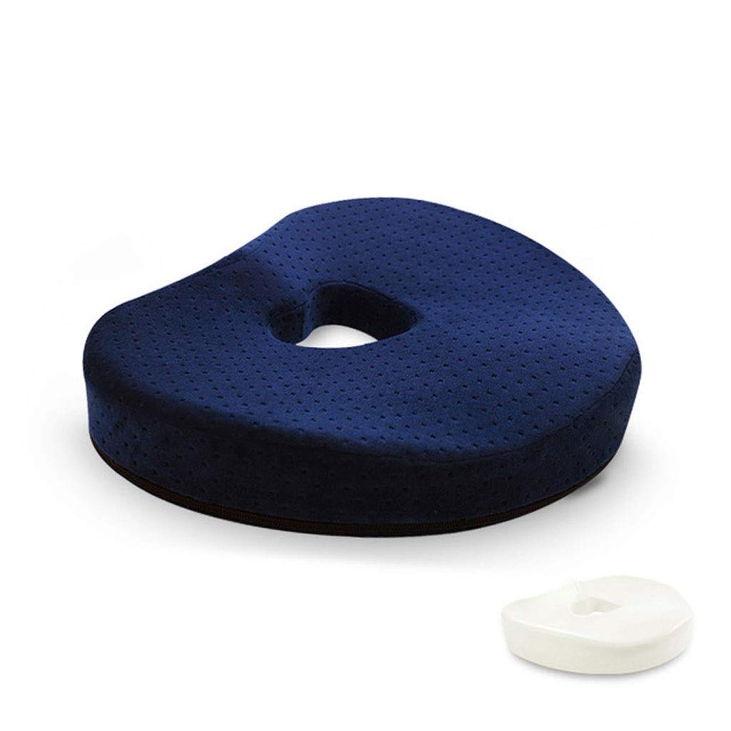 Orthopedic Memory Foam Seat Cushion for Back Pain & Coccyx Relief - Office Chair, Wheelchair, Car & Computer Desk Comfort Pillow - Ergonomic Support for Long Sitting Hours at Work or Home