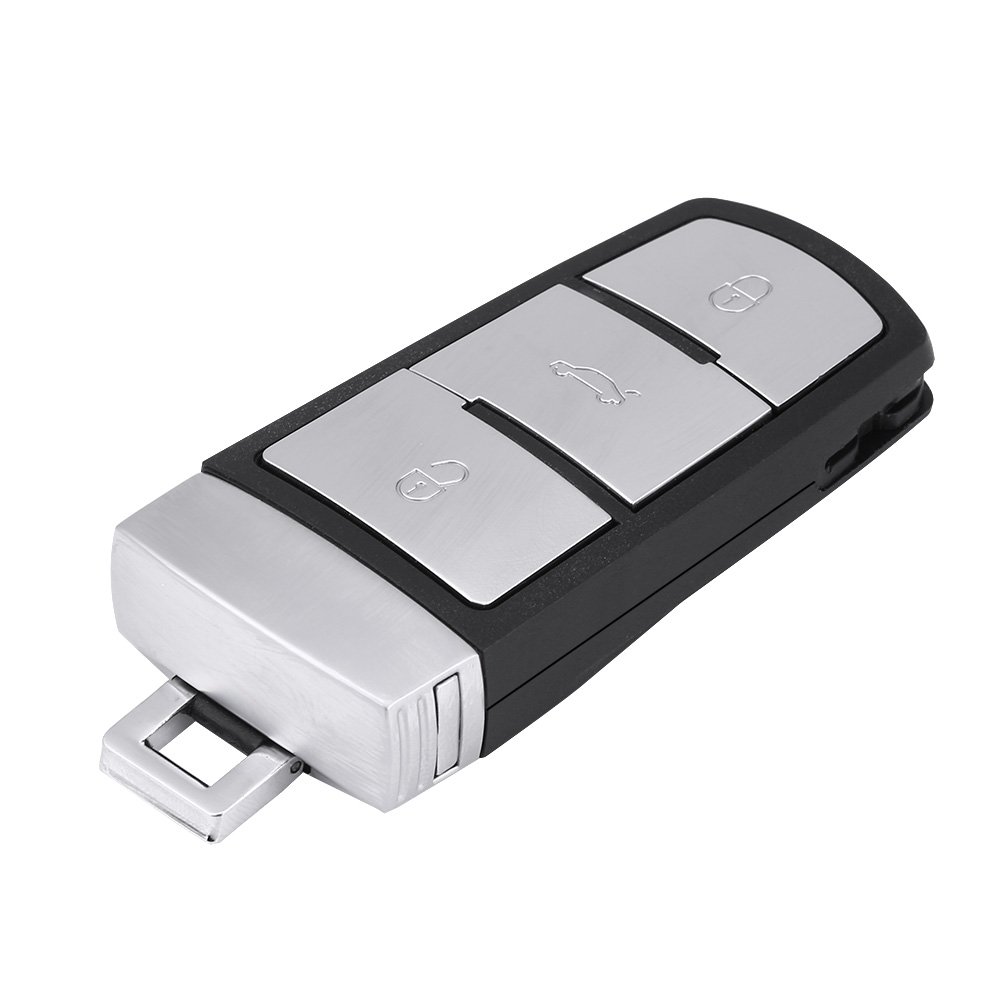 Acouto 3-Button 433MHz Remote Key Fob with Uncut Blade - Replacement for VW Passat CC (3C0959752BA) | Car Key Replacement, Spare Key Solution for Volkswagen Owners | Perfect for Lost/Damaged Keys & Emergency Backup