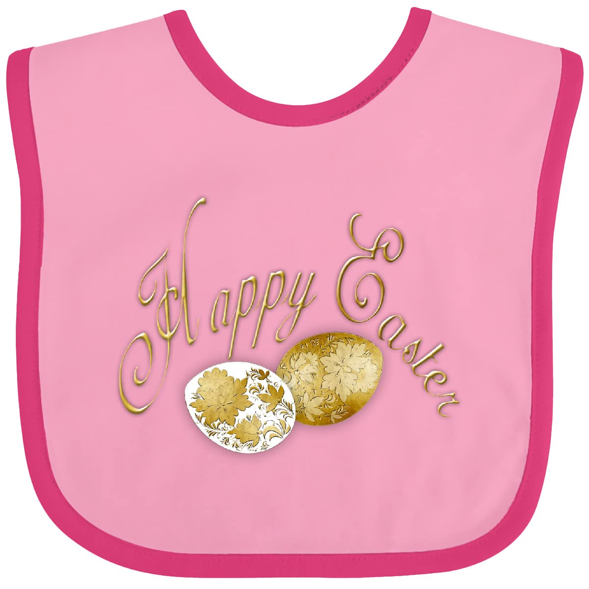 Inktastic Happy Easter Egg Russian Folk Art Gold Baby Bib - Adorable Easter Gift for Infants, Perfect for Easter Celebrations & Photo Shoots