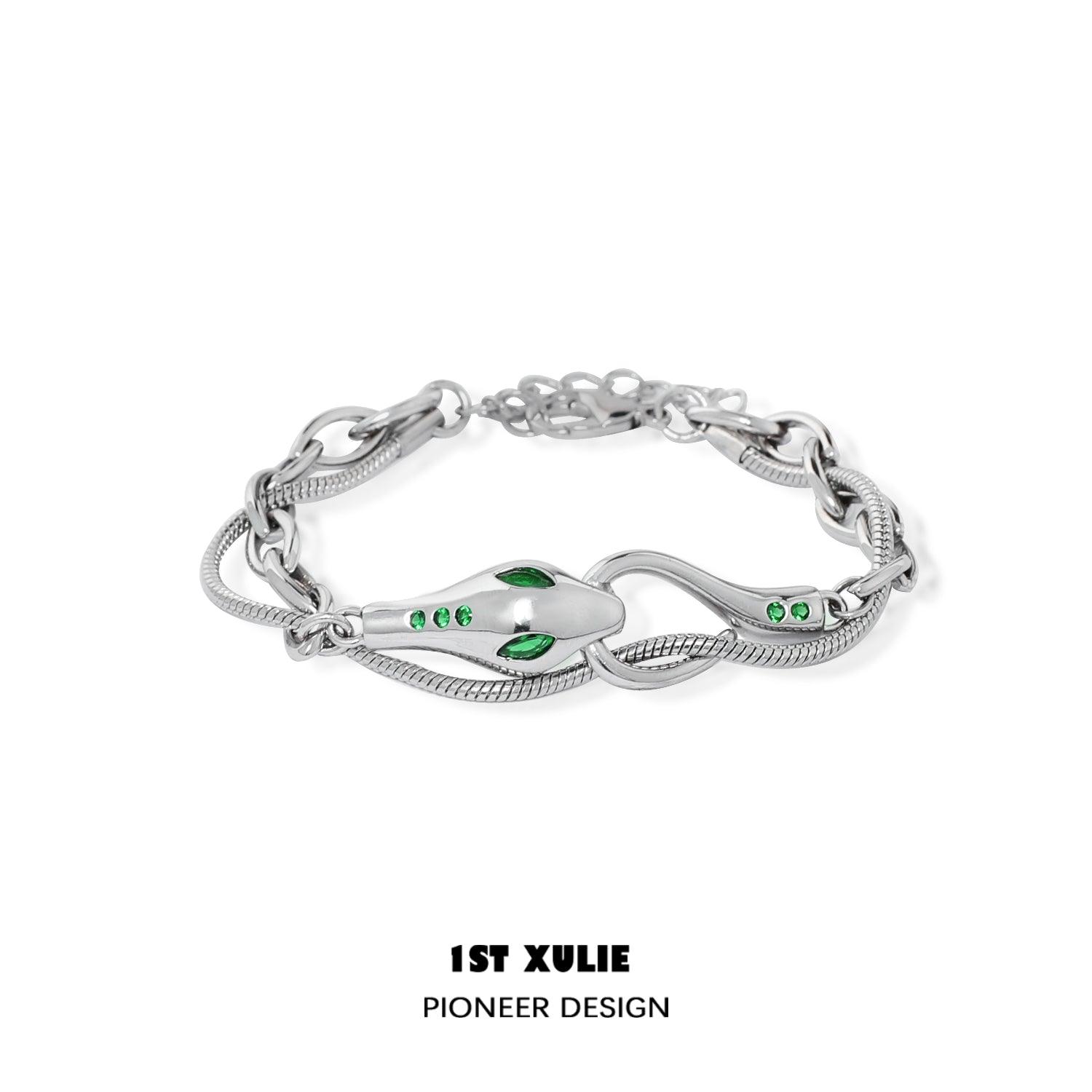 Slytherin House 18k Gold Plated Snake Bracelet for Women - Elegant Harry Potter Jewelry Gift for Fans - Perfect for Cosplay, Halloween & Wizarding World Events