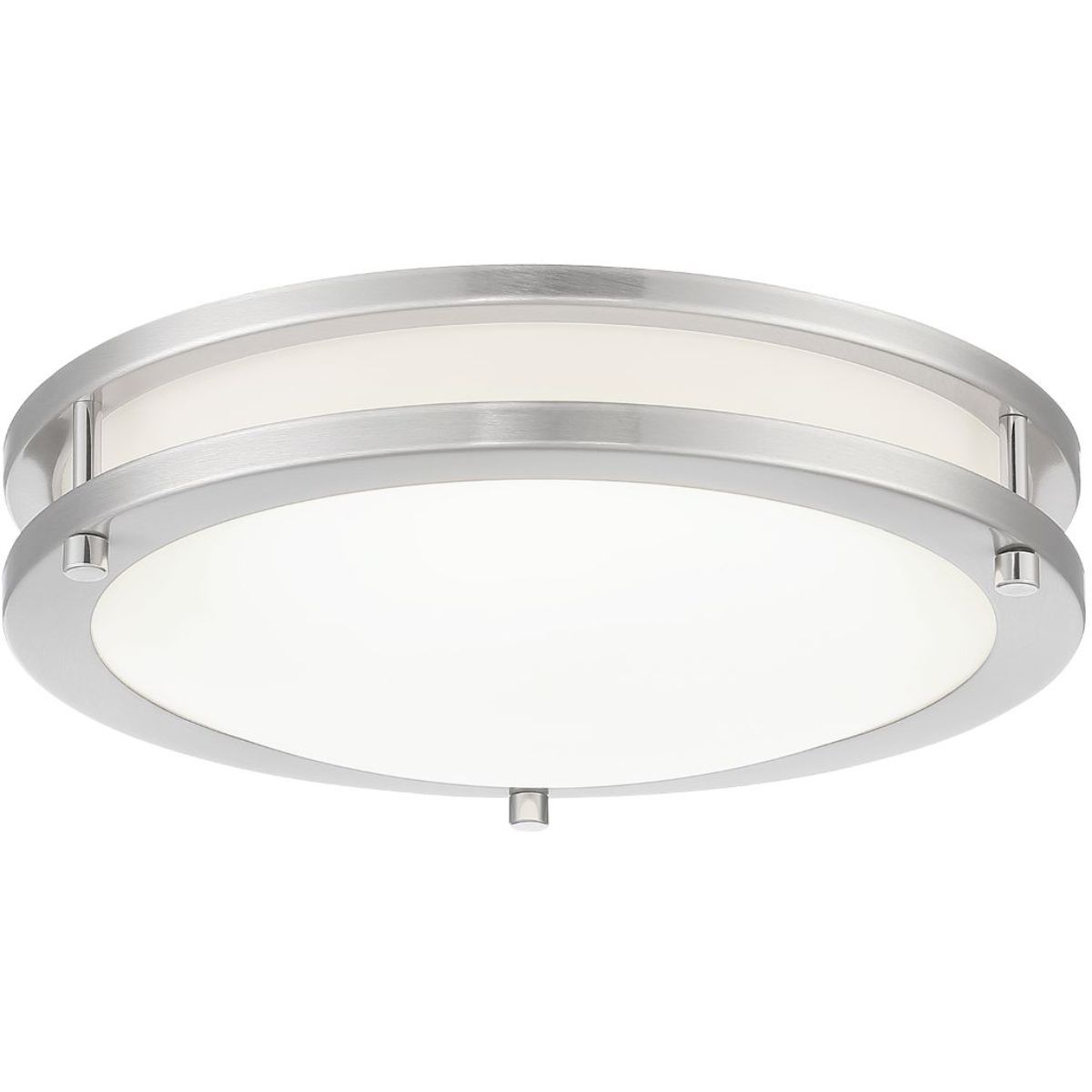12 Inch LED Flush Mount Ceiling Light Fixture - Modern Nickel Finish for Bedroom, Kitchen, Hallway & Closet Lighting