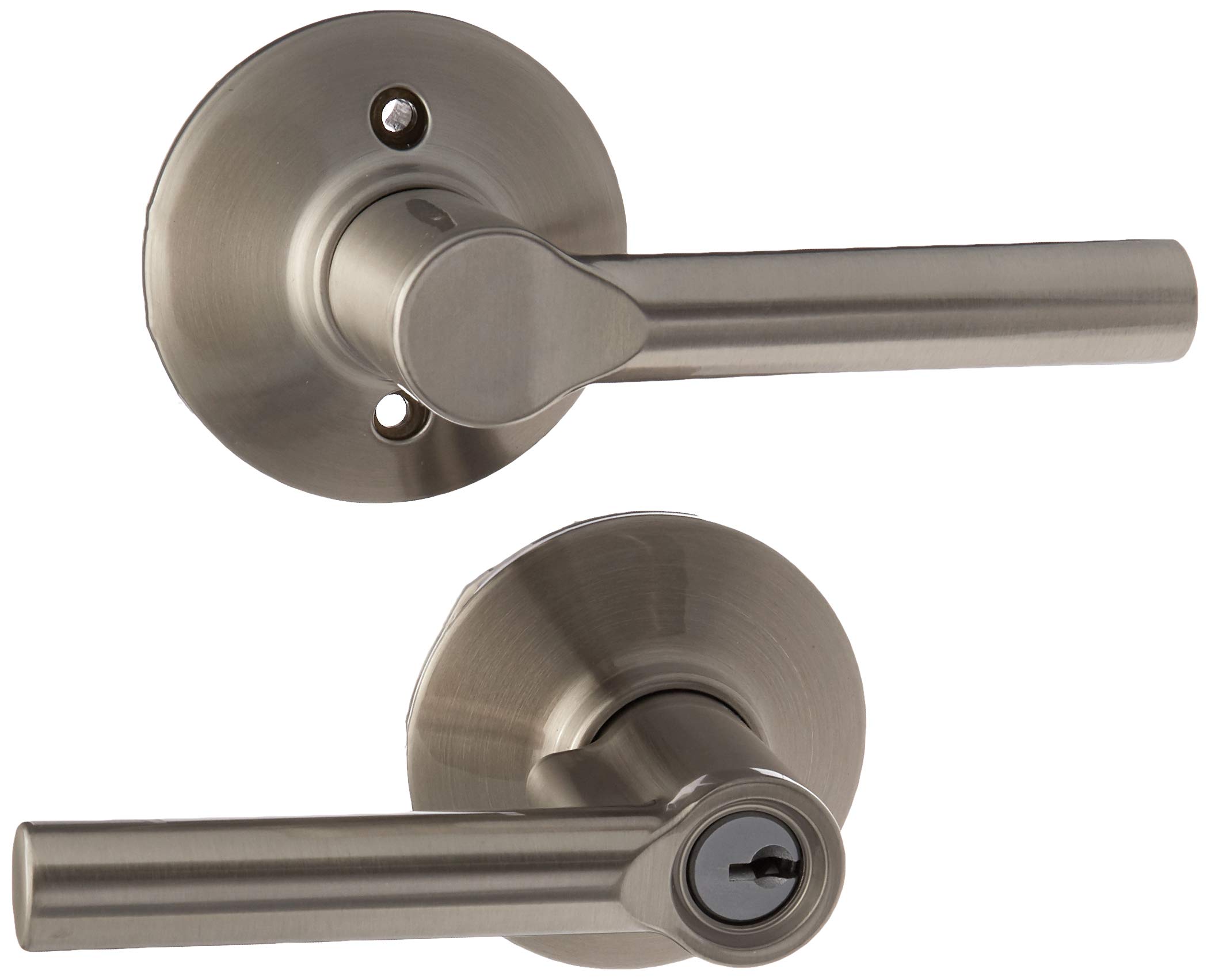 Schlage F80BRW619 Broadway Storeroom Deadbolt Lock - Satin Nickel Finish | Secure Storage Rooms, Offices & Commercial Spaces