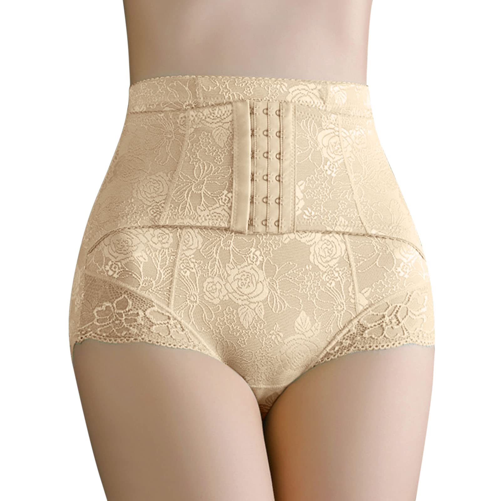 Women's High Waist Shapewear Panties - Body Shaper Shorts with Butt Lifting & Slimming Effect | Tummy Control Corset Underwear for Workout, Daily Wear (Khaki)