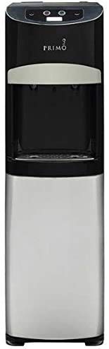 Stainless Steel Bottom Load Water Cooler Dispenser with Black Accents - Office & Home Hydration Solution for Bottled Water