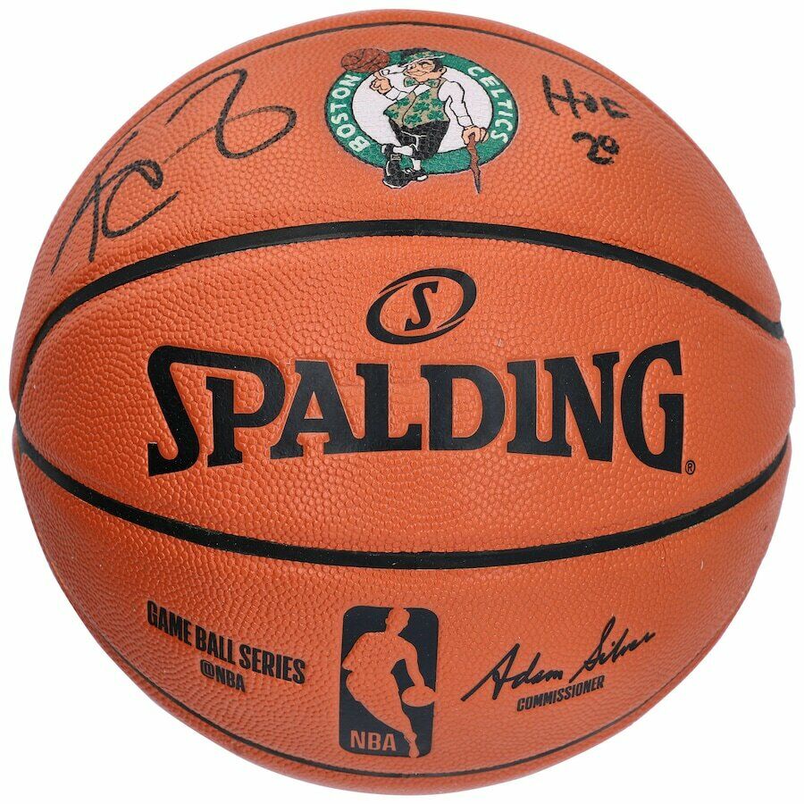 Paul Pierce & Kevin Garnett Autographed Boston Celtics Basketball with Team Logo - Perfect for NBA Memorabilia Collectors & Celtics Fans Display